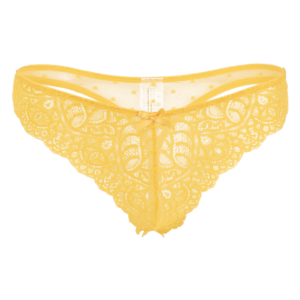 Tanga De Encaje Fin De Año Amarillo MOD BY PARFAIT
