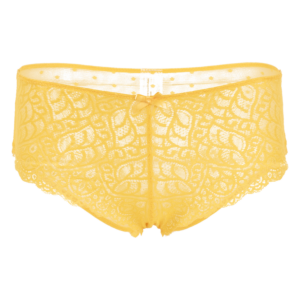 Cachetero De Encaje Fin De Año Amarillo MOD BY PARFAIT