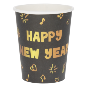 Vasos De Papel Diseño Feliz Año Nuevo Set FREE HOME X 6 Uds