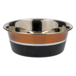 Plato Para Mascota Bronce - Negro Con Base De Silicon KUMAR Unidad