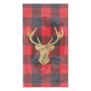 Servilletas Navideñas Diseño Escocés Reno Rectangular DFHO X 20 Piezas