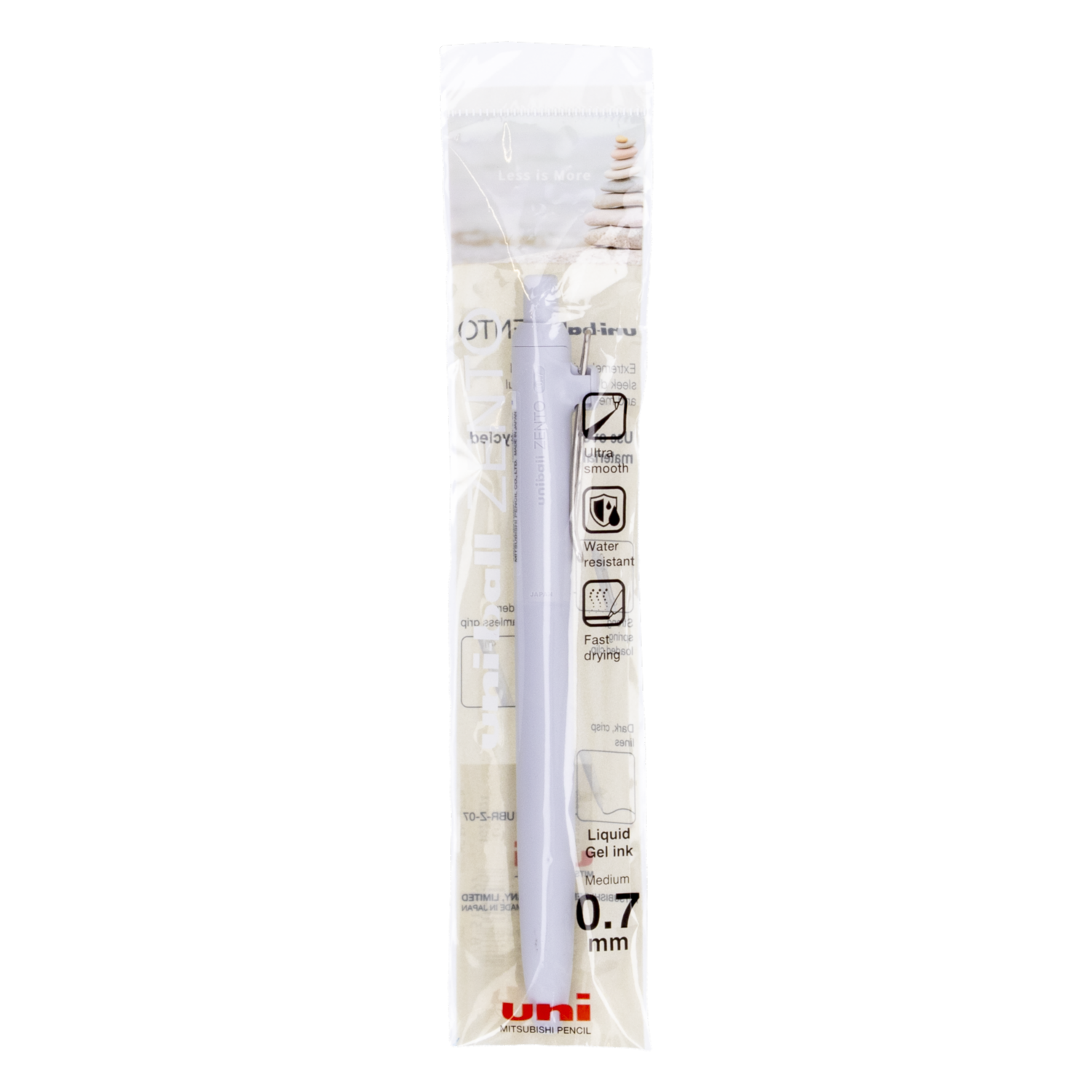 Bolígrafo Roller Zento Gel Azul 0.7 Clip Fog UNI Unidad