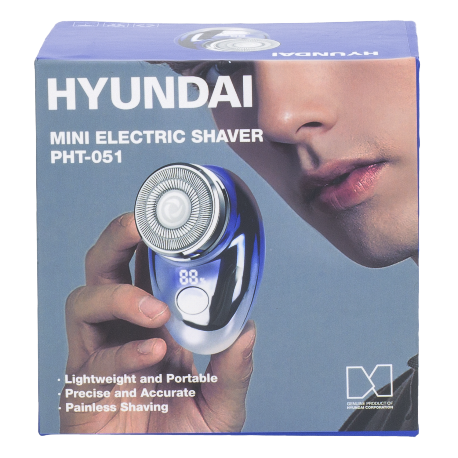 Afeitadora Mini Portátil HYUNDAI Azul - Imagen 2