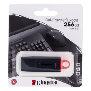 Flash Memory 256Gb Usb3.2 Exodia Black Pink KINGSTON 1a Generación