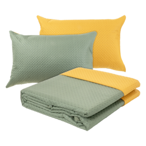 Cubrecama Ultrasonido Verde Con Mostaza MODERTEX