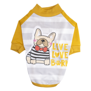 Camiseta Para Perro Diseño Bull Dog GUAU DOG FASHION Talla Pequeño