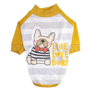 Camiseta Para Perro Diseño Bull Dog GUAU DOG FASHION Talla Grande