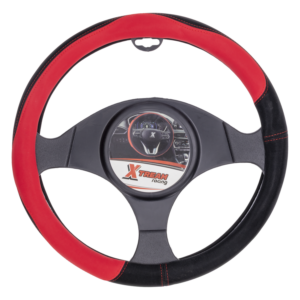 Forro De Volante Micro Fibra Negro Con Rojo Costura XTREAM RACING 85Mm