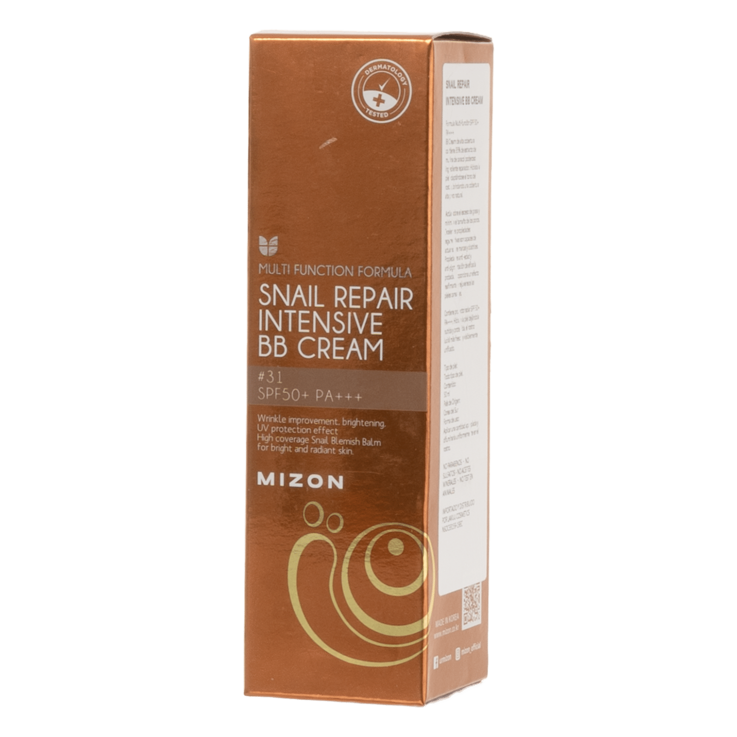 BB Cream Reparadora Intensiva Con Baba De Caracol Multi Function Formula Piel Media-Canela MIZON