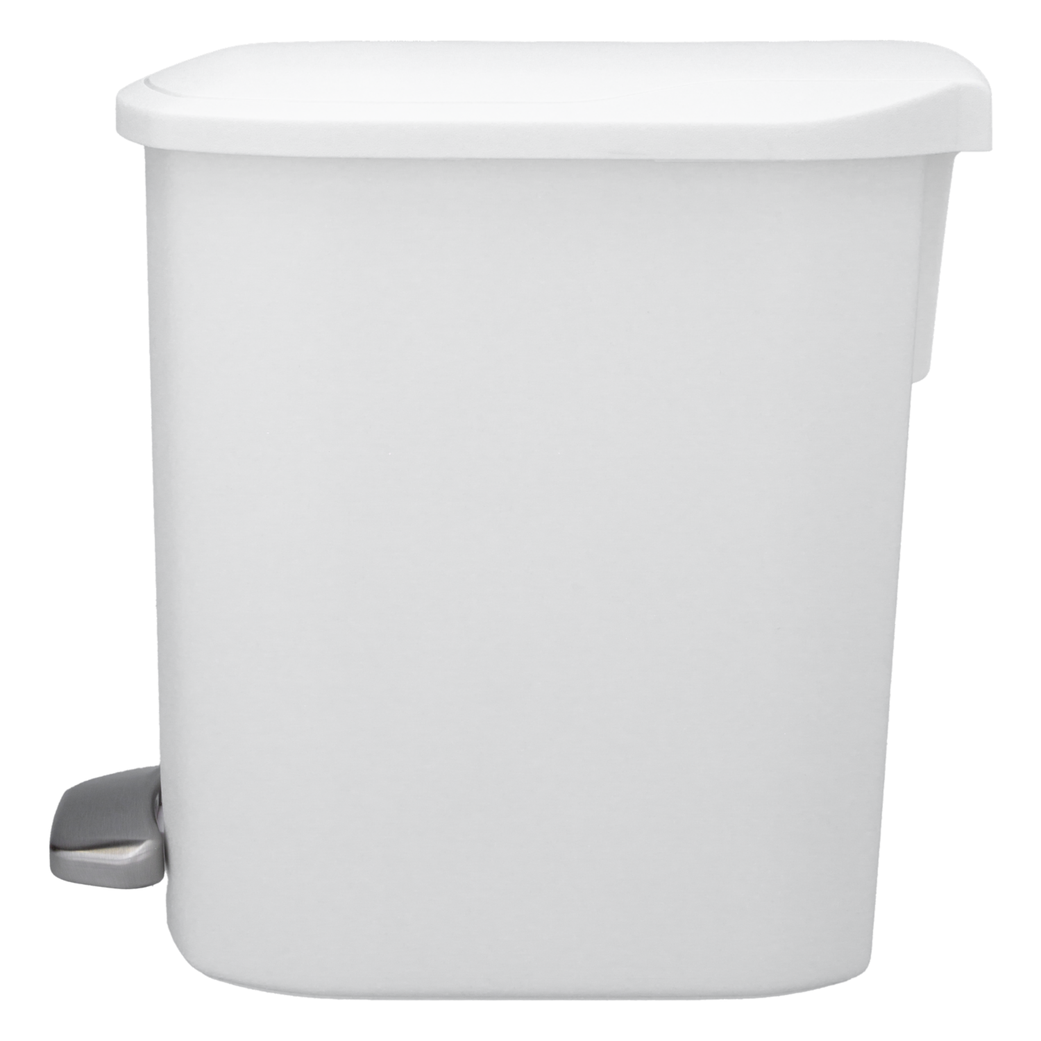 Basurero Rectangular Semimate Blanco FREE HOME 6 Litros