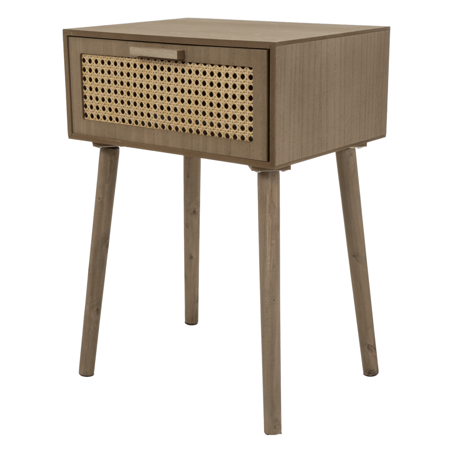 Velador Café Con Malla Beige FREE HOME