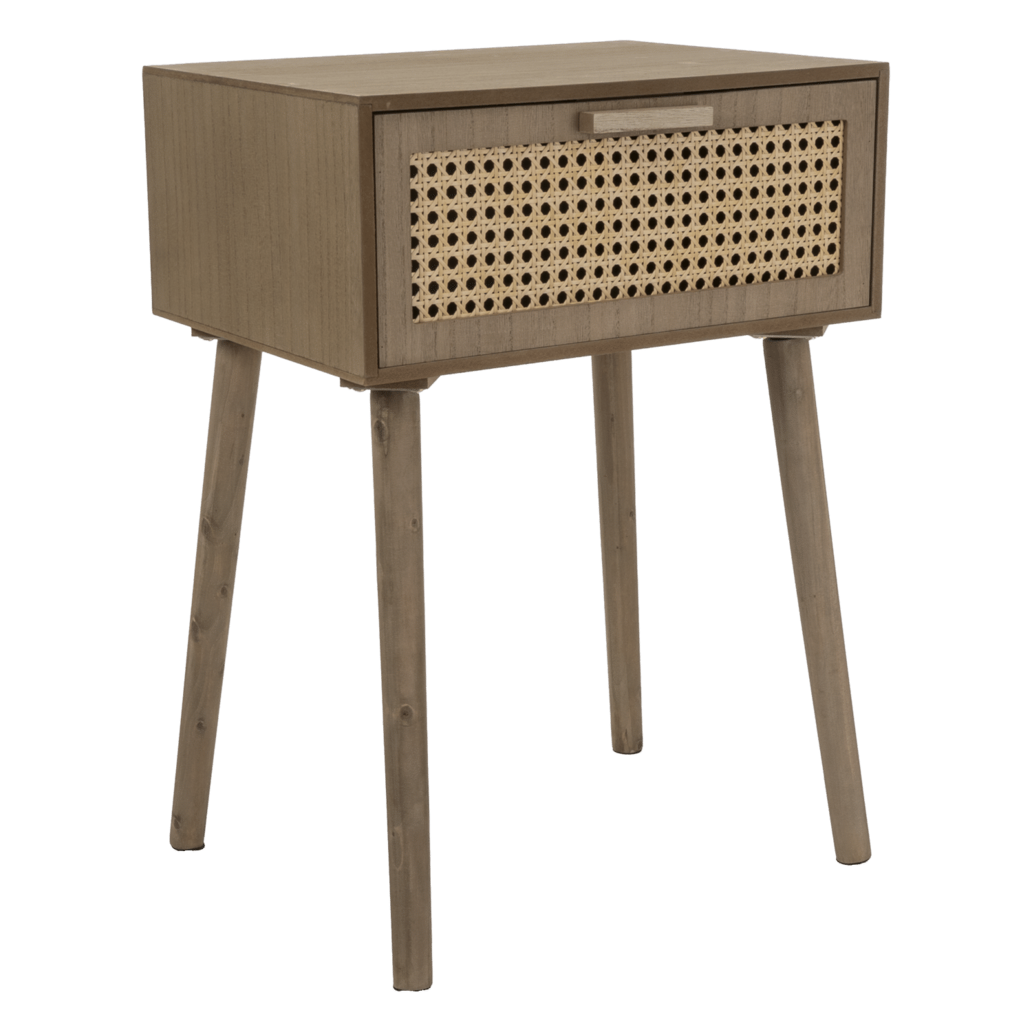 Velador Café Con Malla Beige FREE HOME