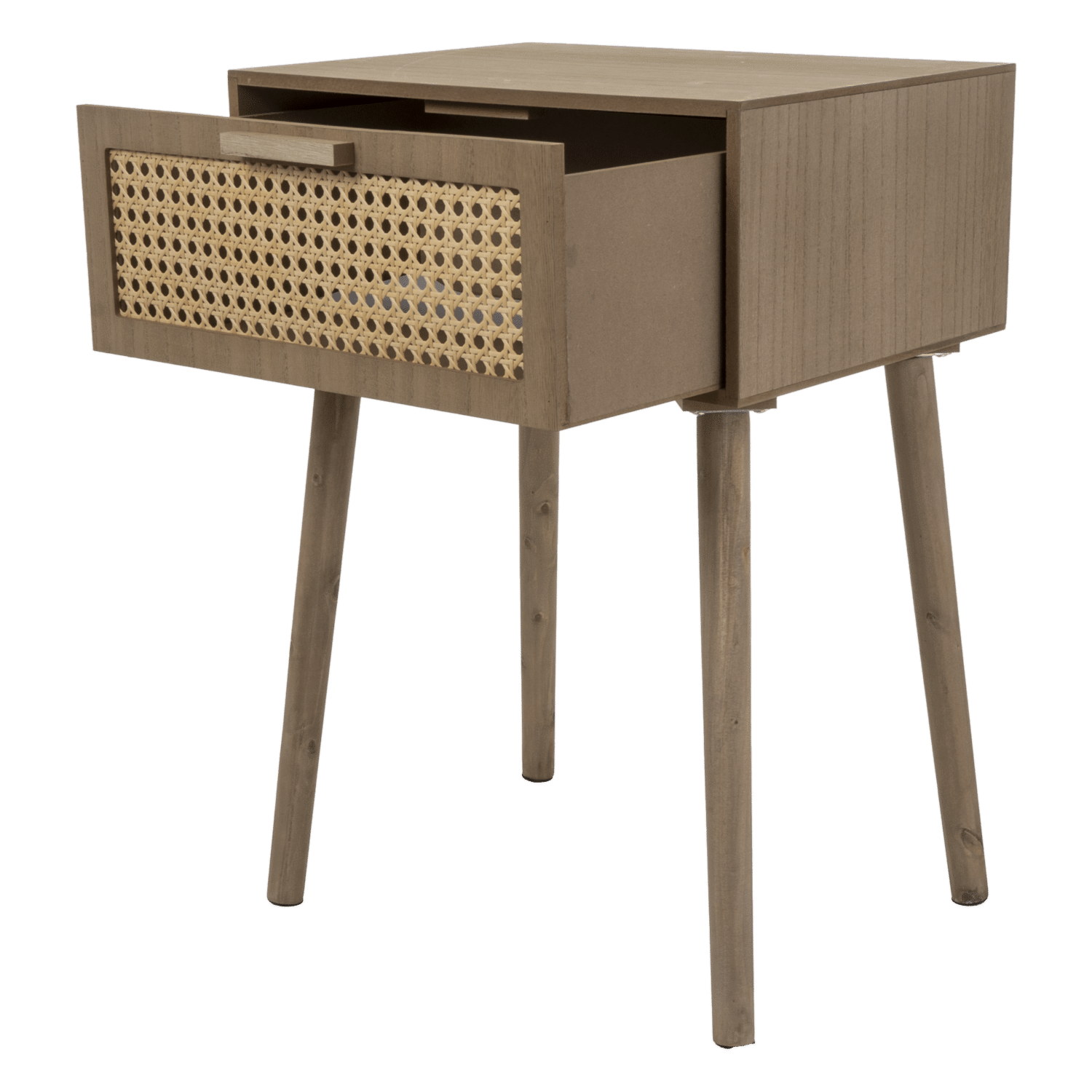 Velador Café Con Malla Beige FREE HOME