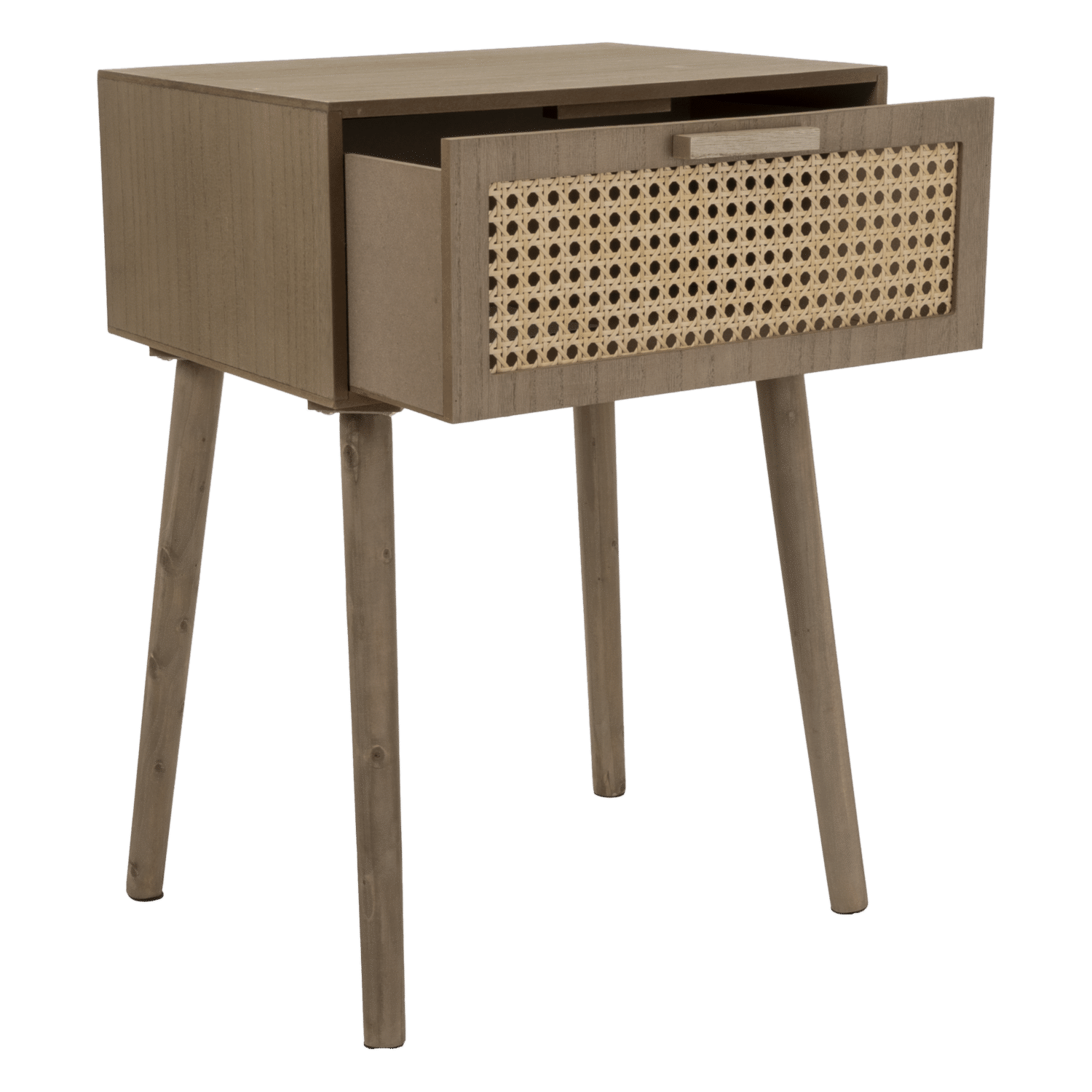Velador Café Con Malla Beige FREE HOME