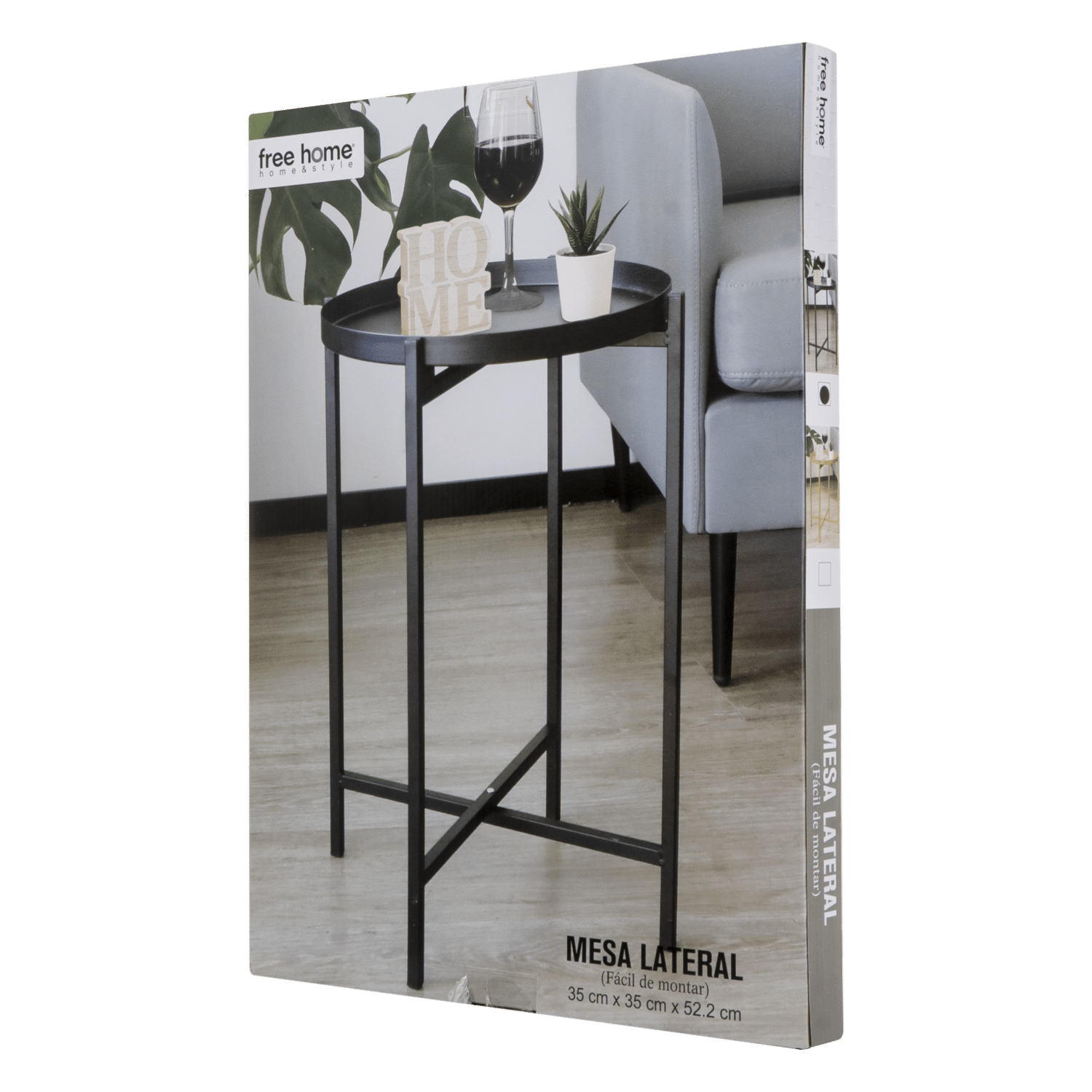 Mesa Lateral Negro FREE HOME