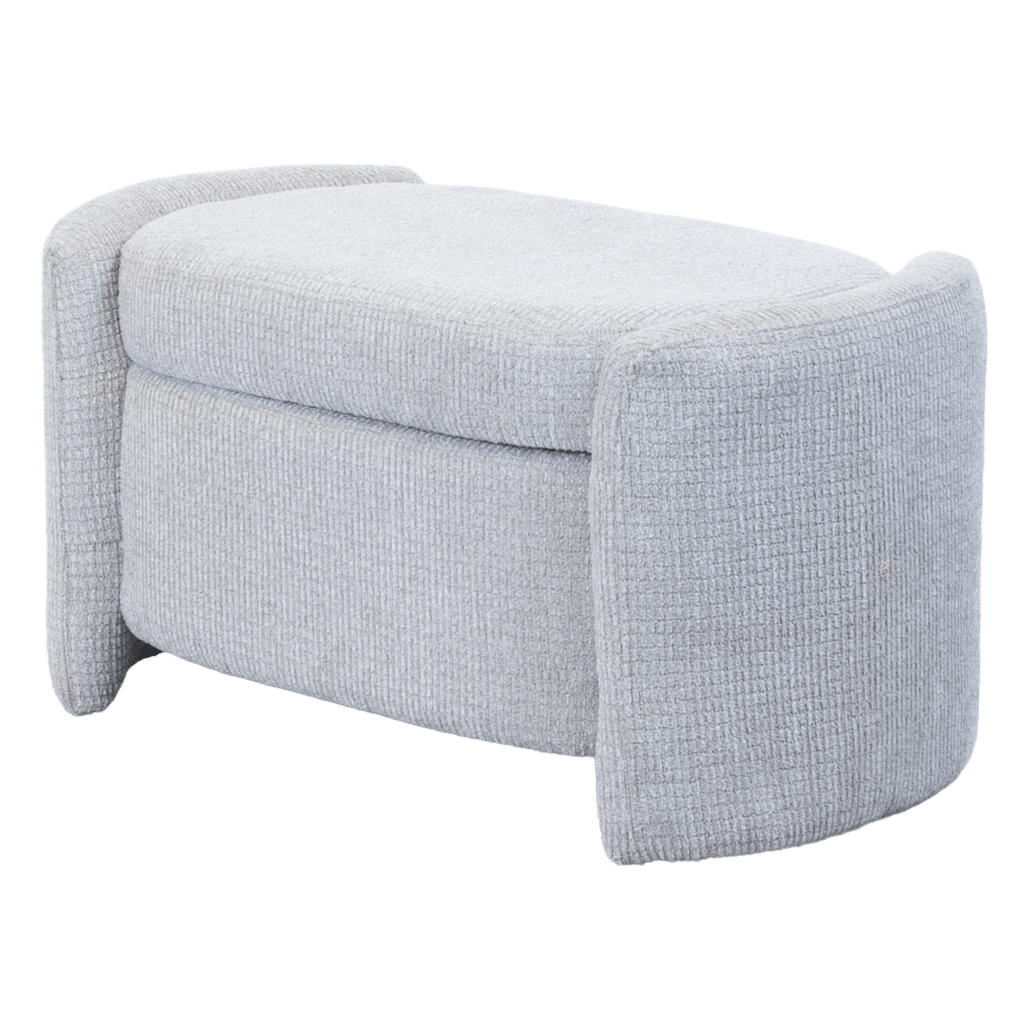 Puff Moderno Mediano Borde Curvo Beige FREE HOME