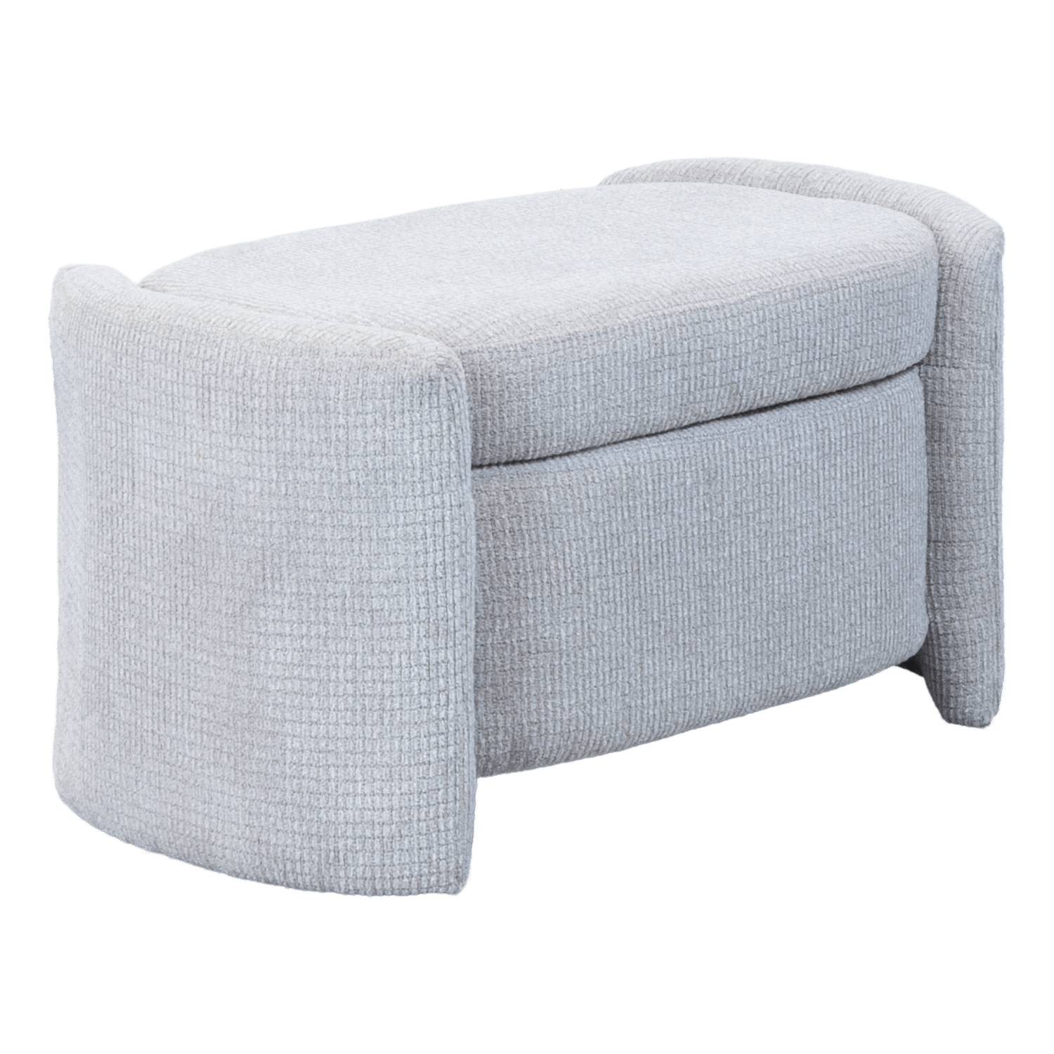 Puff Moderno Mediano Borde Curvo Beige FREE HOME