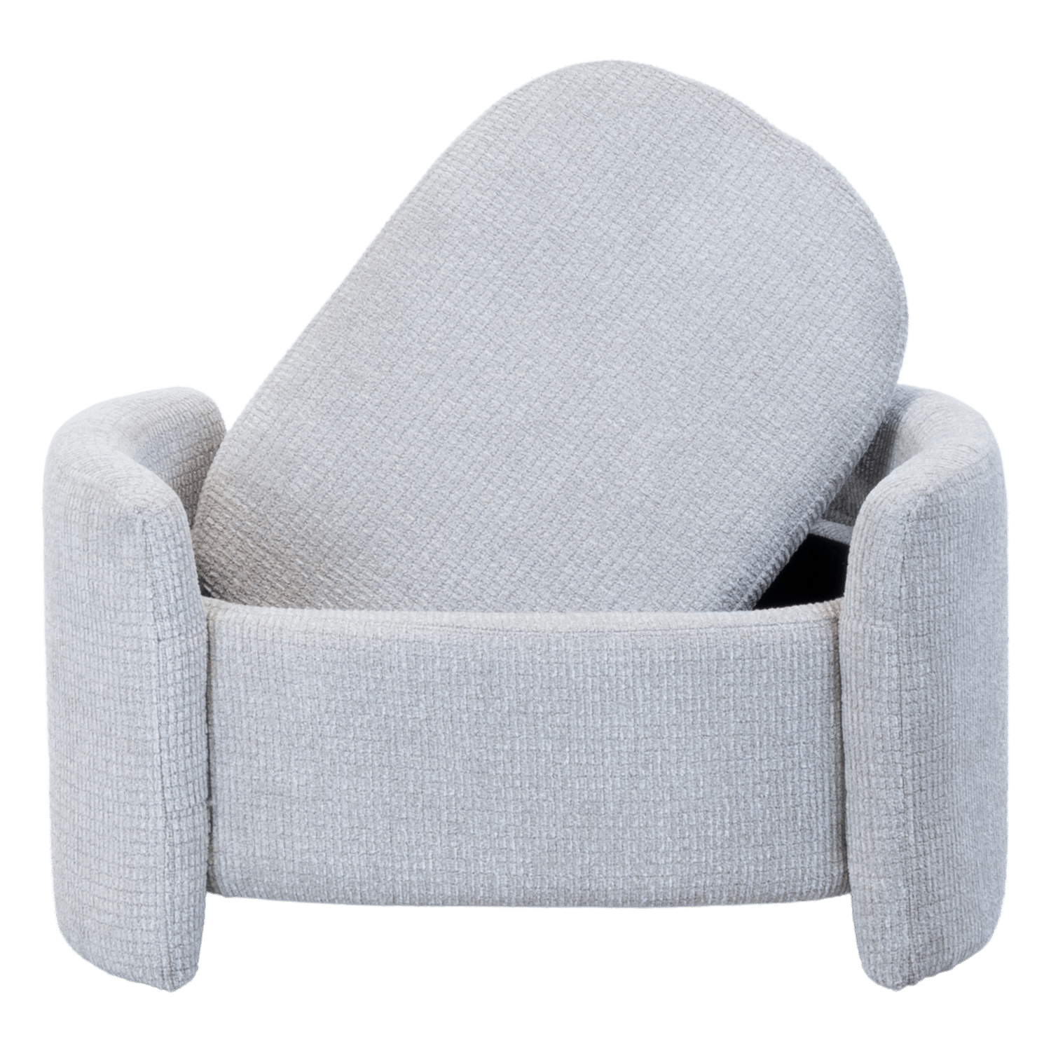 Puff Moderno Mediano Borde Curvo Beige FREE HOME