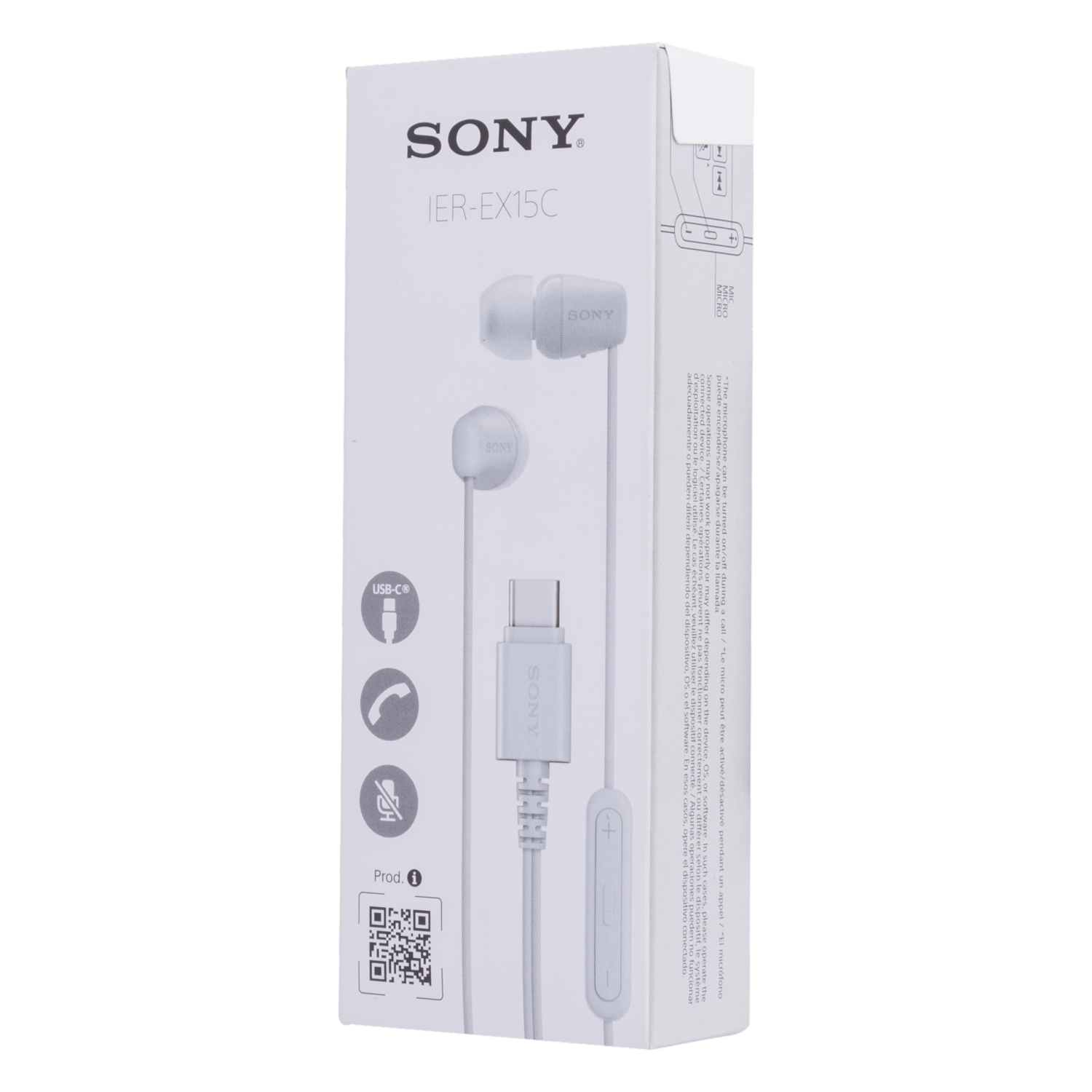 Audífonos In Ear Ex15C Blanco Usb-C SONY Alámbrico