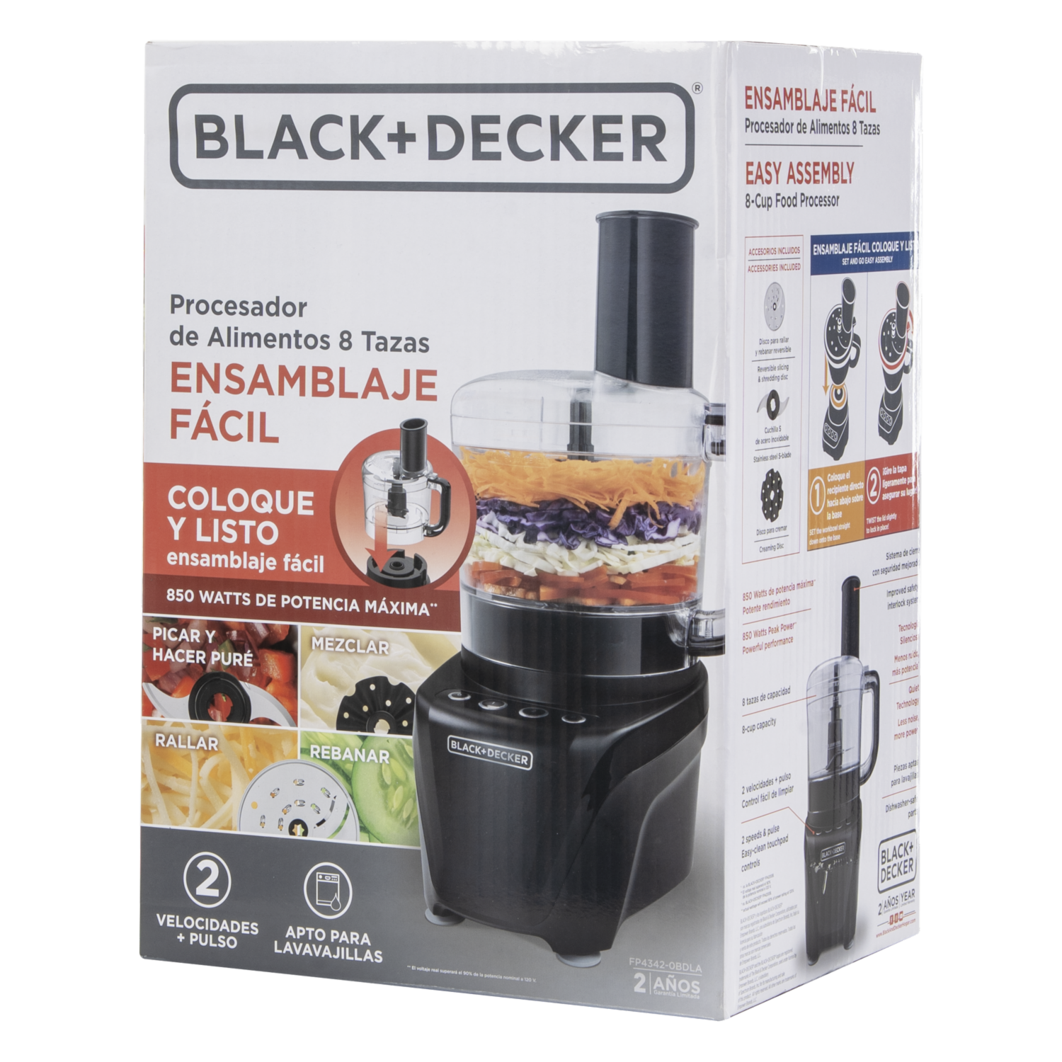 Procesador De Alimentos 8 Tazas BLACK & DECKER 850 Watts