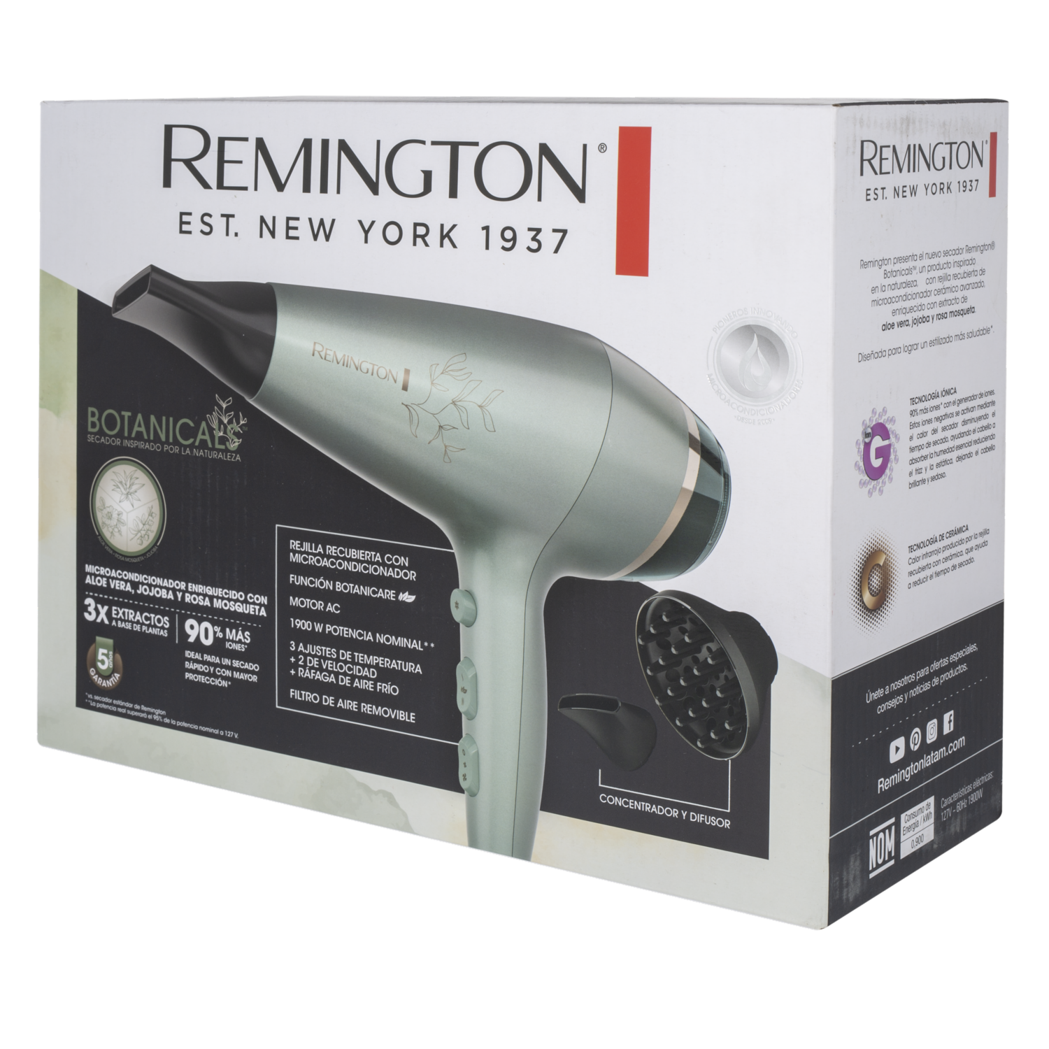 Secador De Cabello Botanicals REMINGTON 1875 Watts