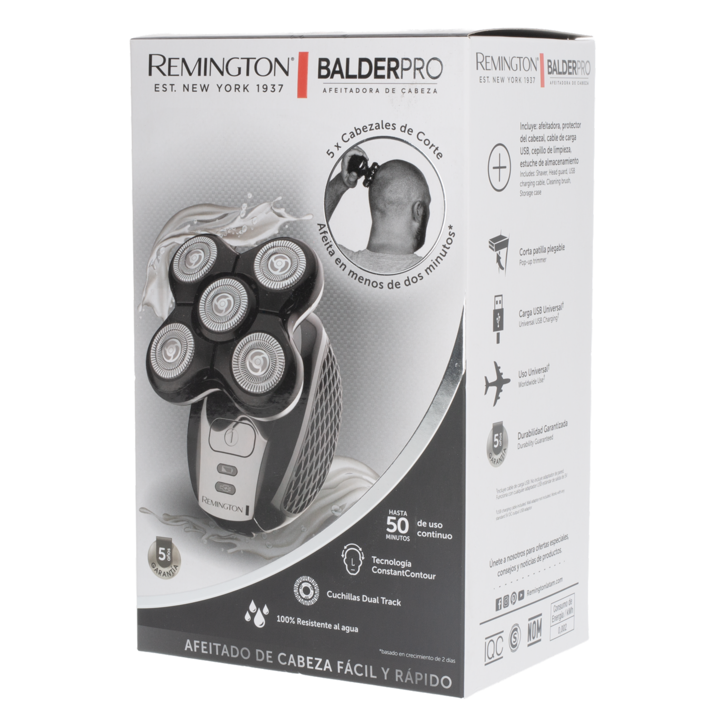 Afeitadora Balder Pro 5 Cabezales REMINGTON Recargable