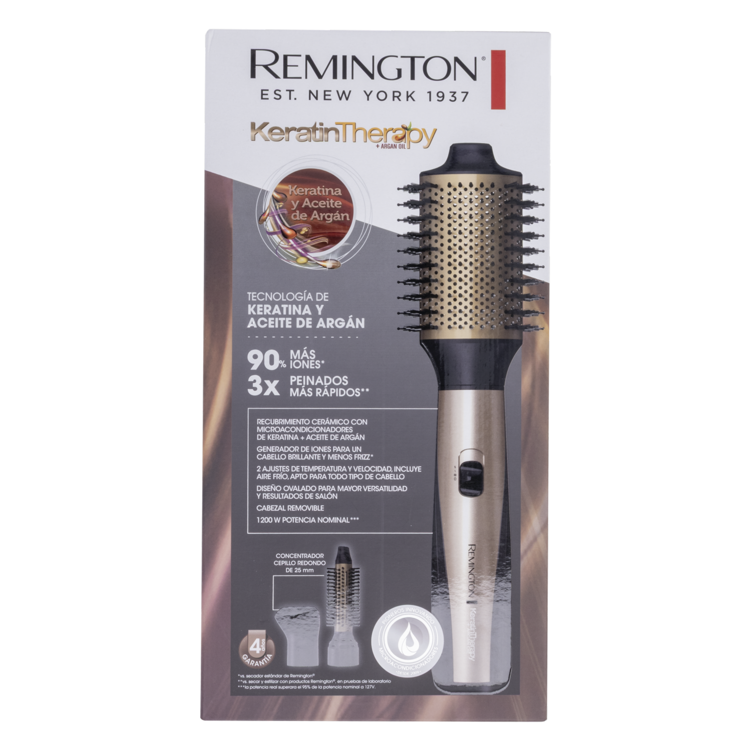 Cepillo De Cabello Aire Wet2Style Negro REMINGTON 1200 Watts