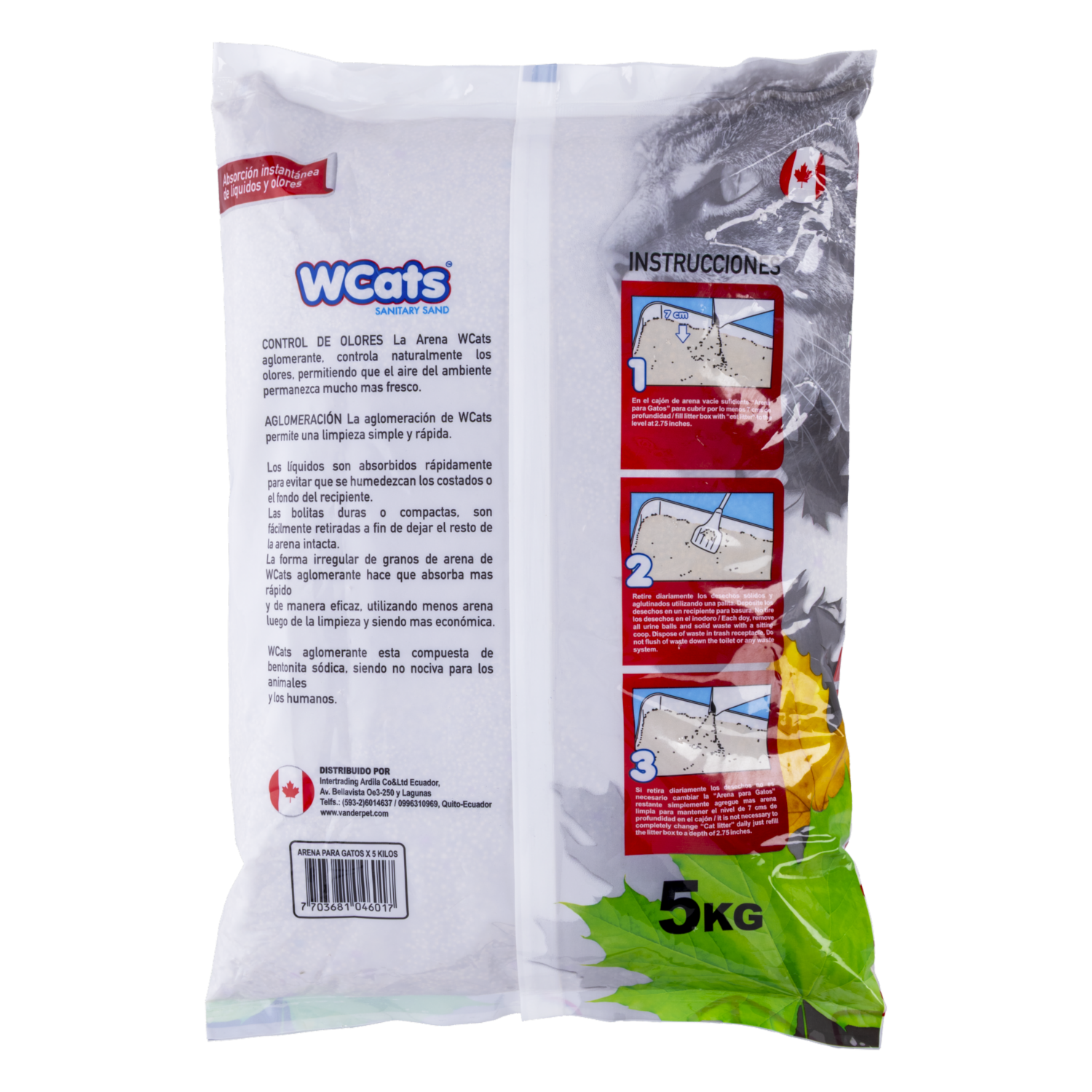 Arena Para Gatos Wcats EKONO 5 kg