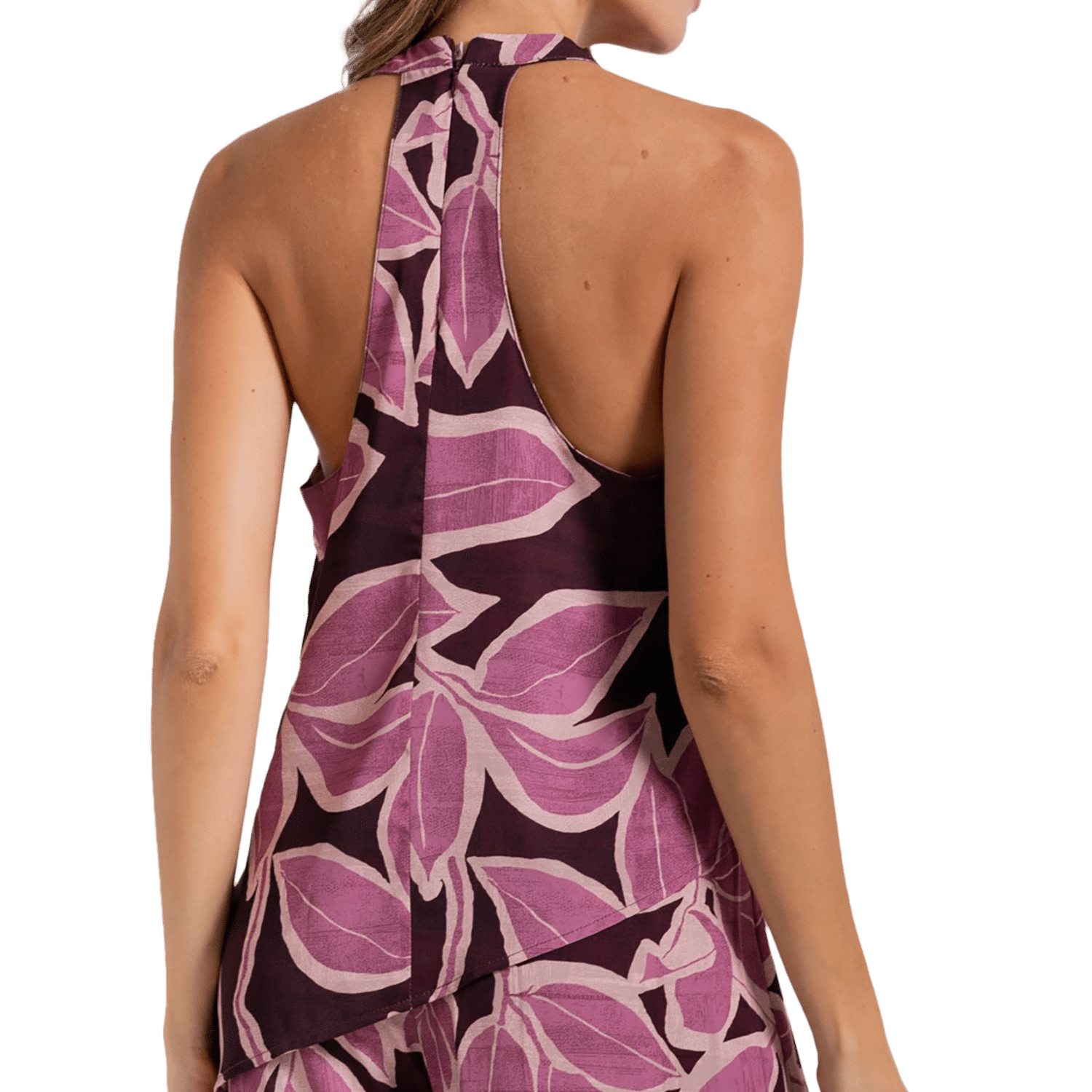 Blusa Tiras Delgadas Cuello Recto Estampado Flores ARKITECT