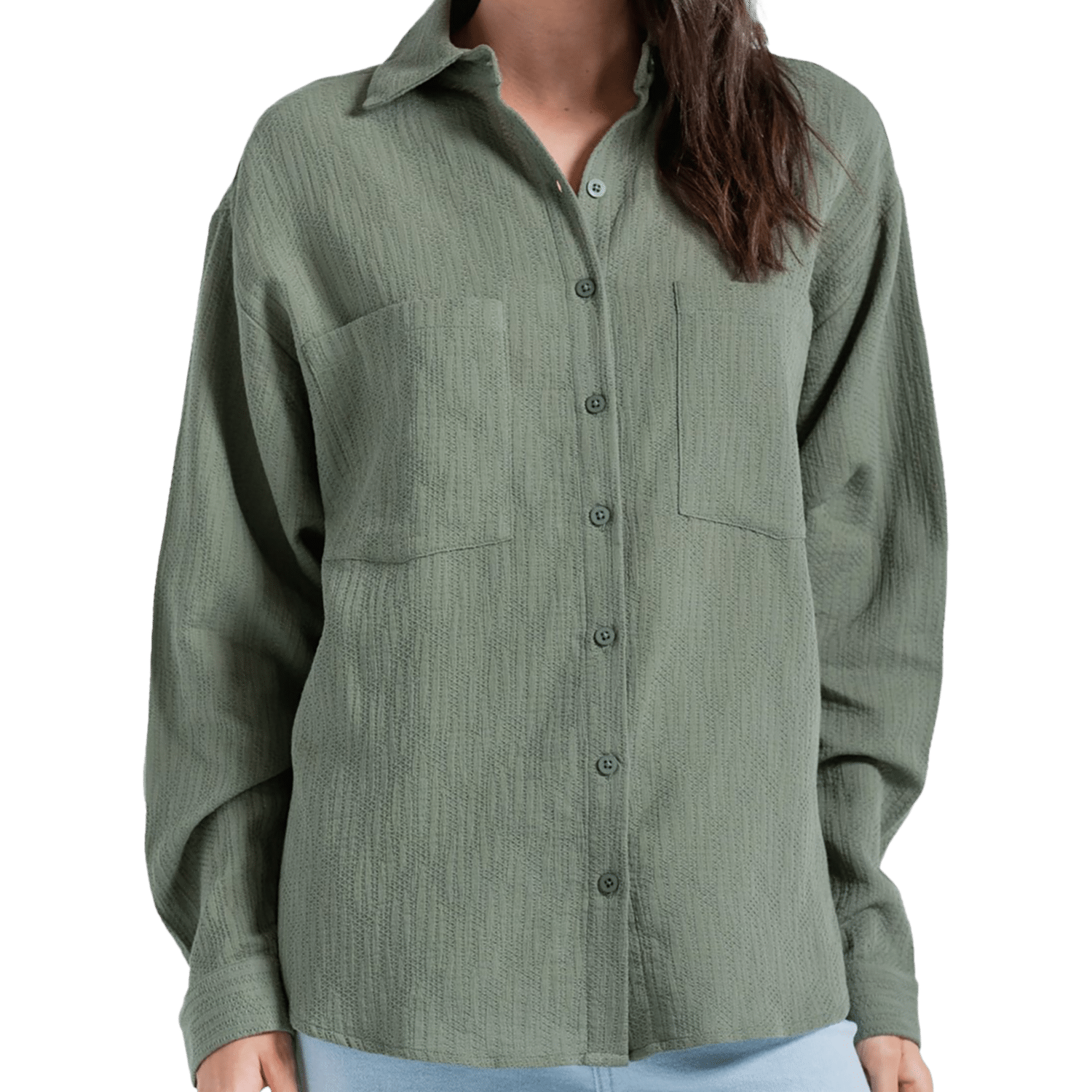 Blusa Mangas Largas Abierta Con Textura ARKITECT