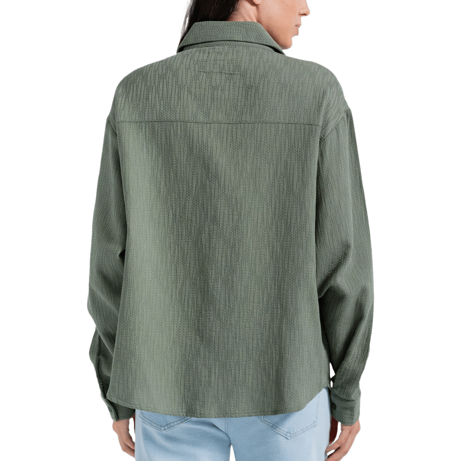 Blusa Mangas Largas Abierta Con Textura ARKITECT
