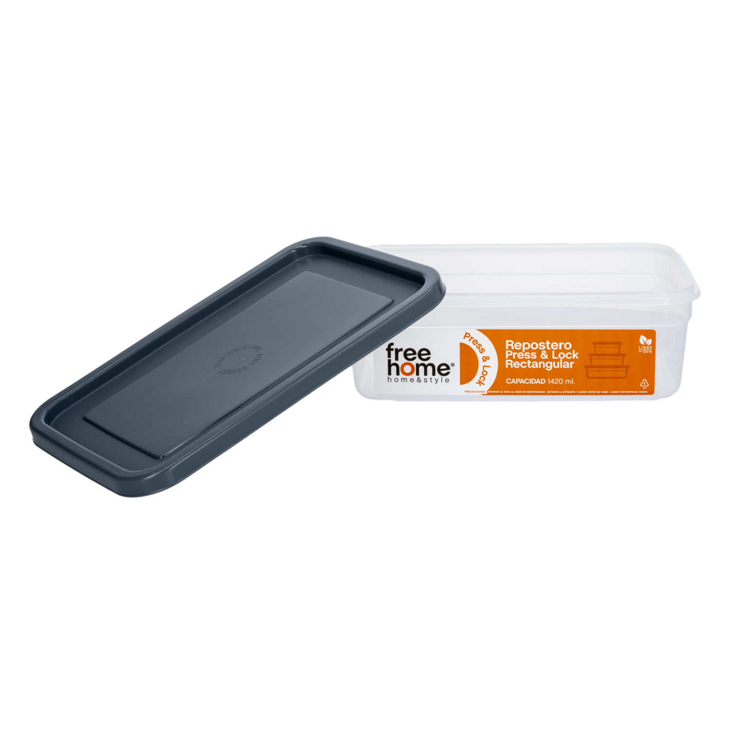 Repostero Press Lock Rectangular FREE HOME 1420 Ml