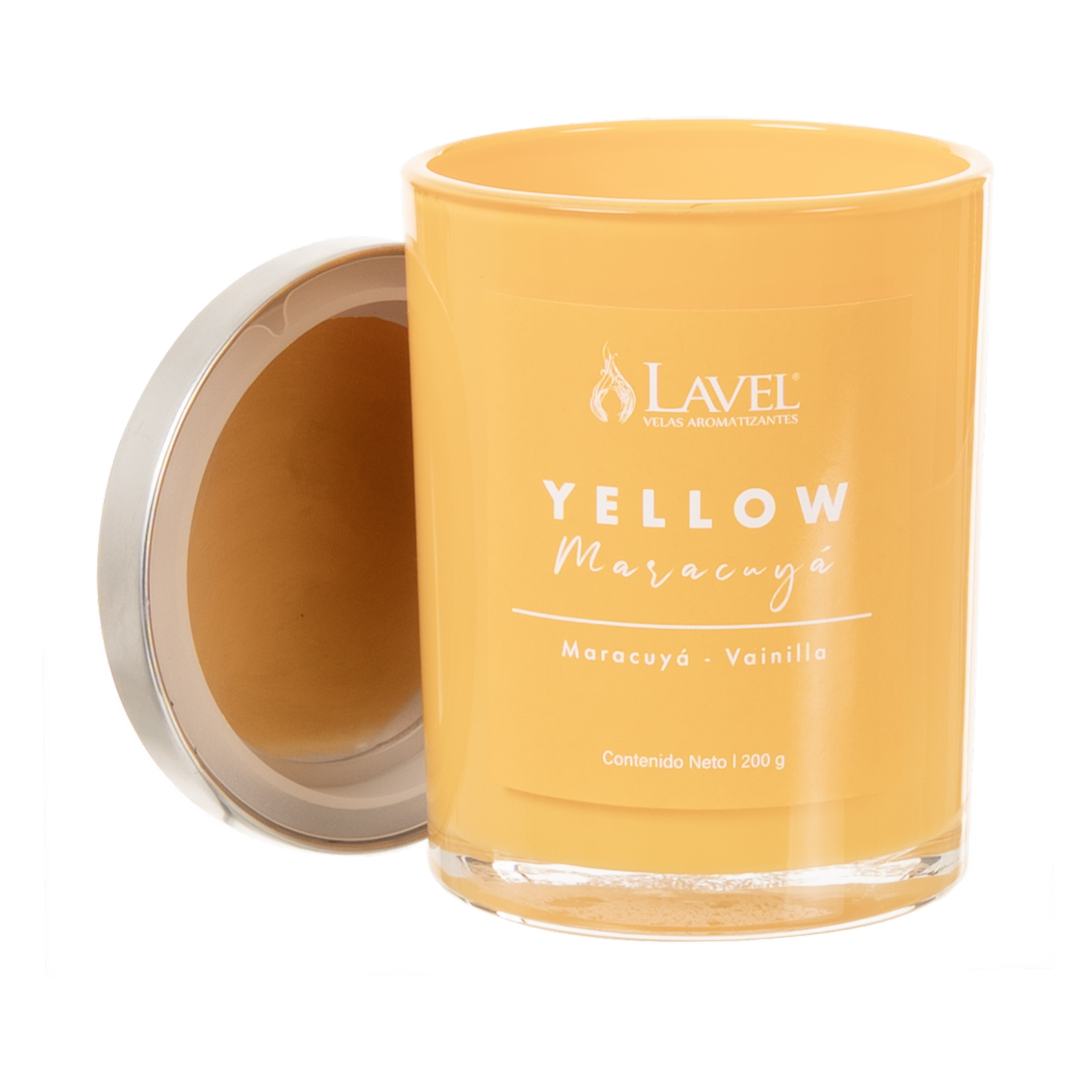 Vela Con Tapa Yellow LAVEL 200 G