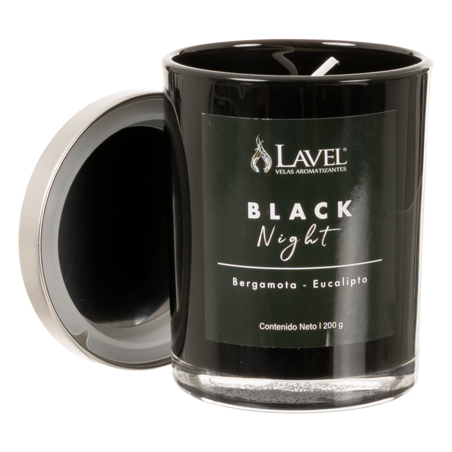 Vela Con Tapa Black LAVEL 200 G