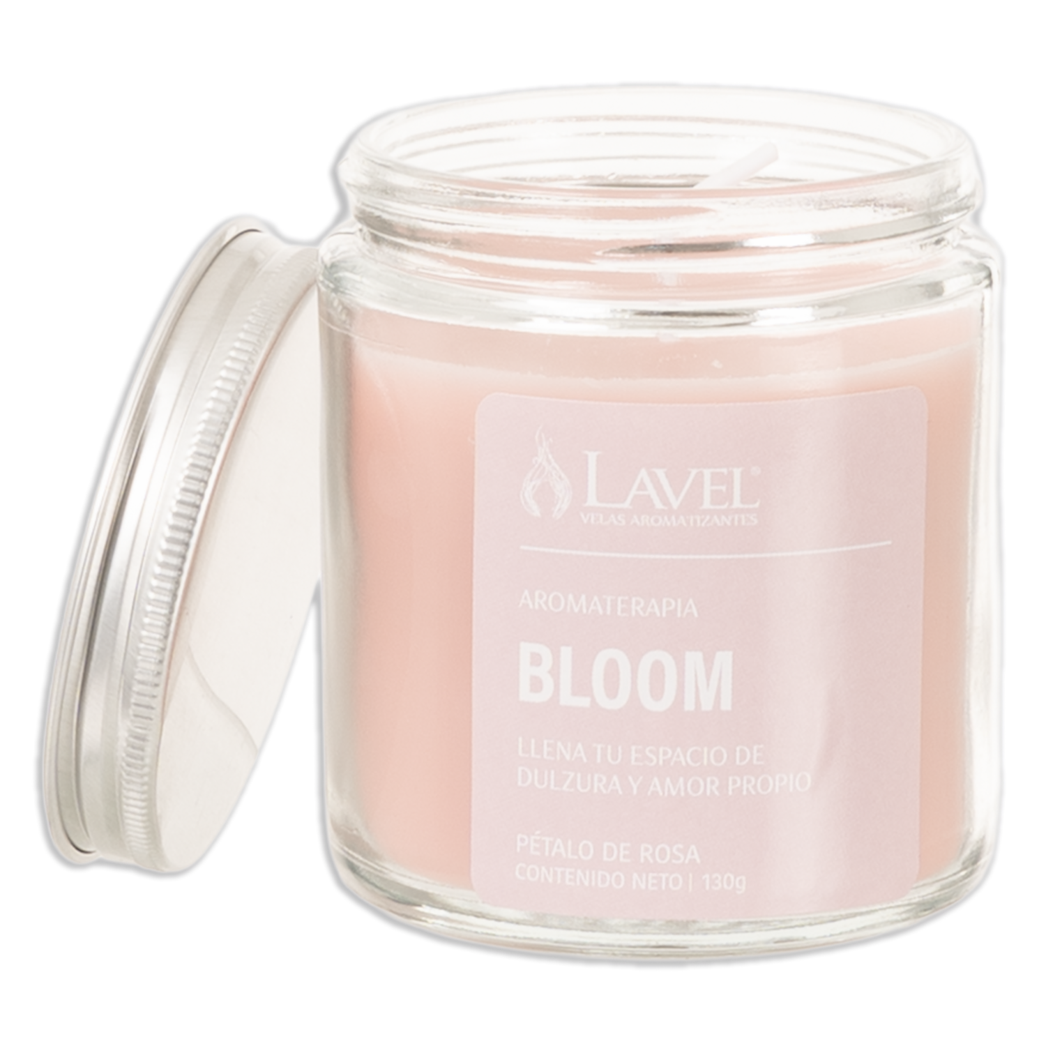 Vela Aromaterapia Con Tapa Rosa LAVEL 130 G