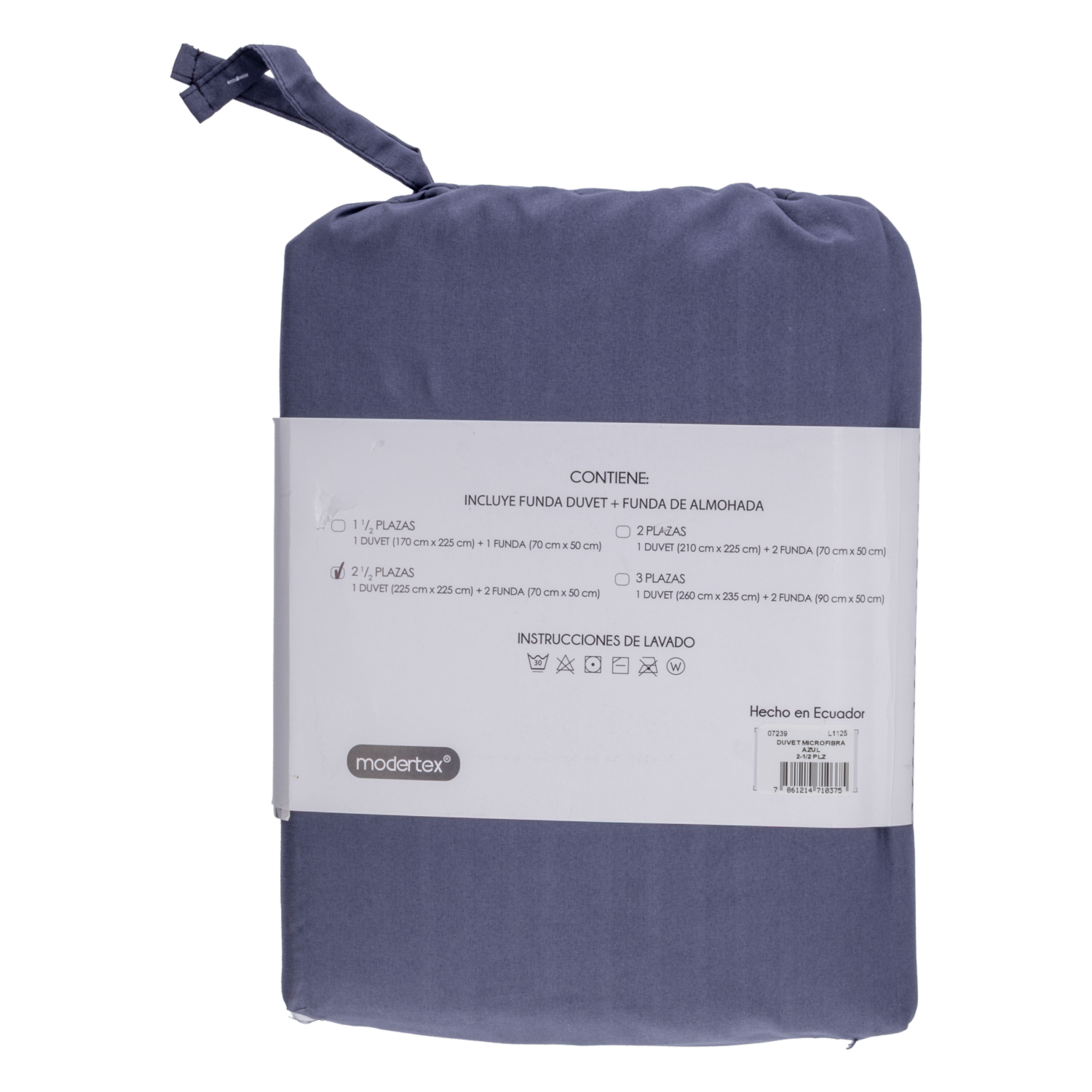 Duvet Microfibra Azul MODERTEX 1 1/2 Plazas
