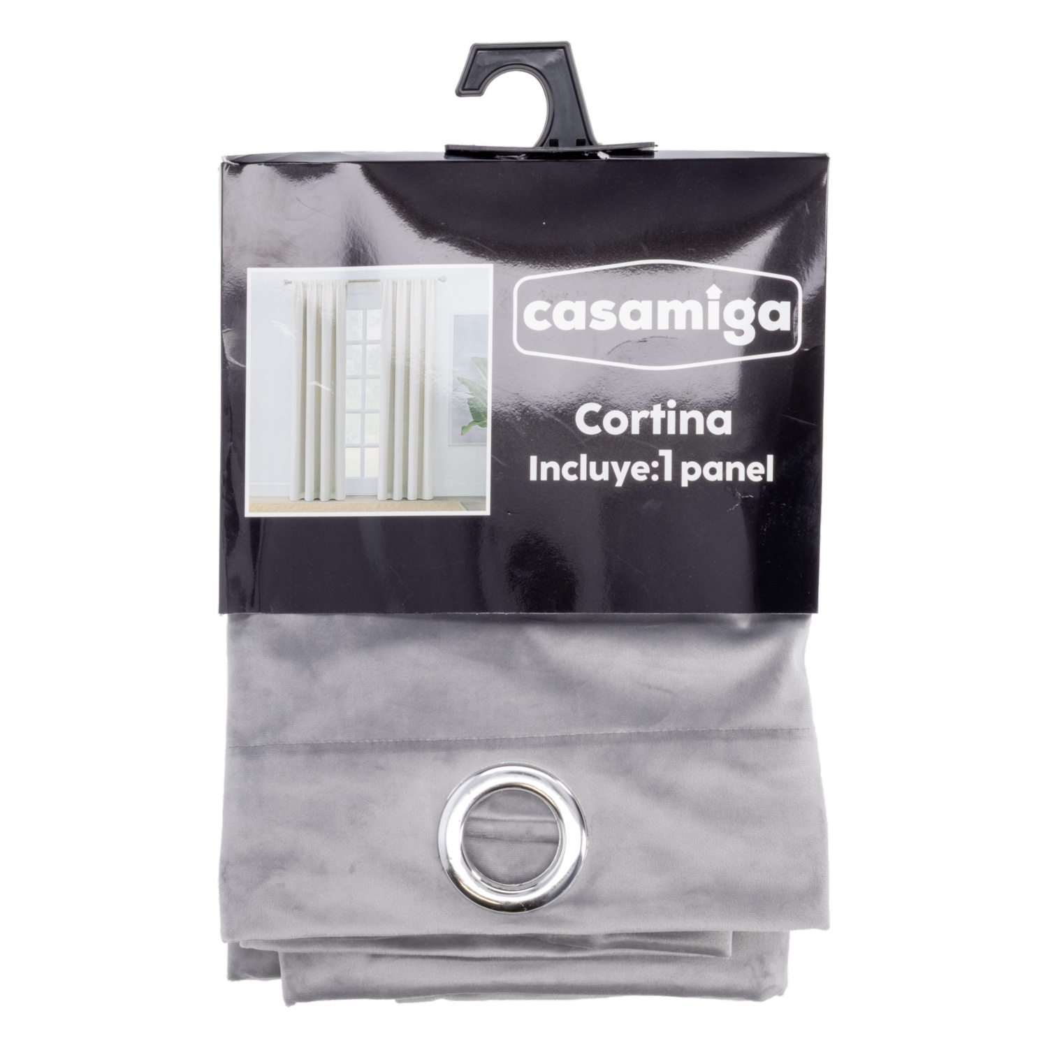 Cortina Velvet Plomo CASAMIGA 210 X 135 Cm