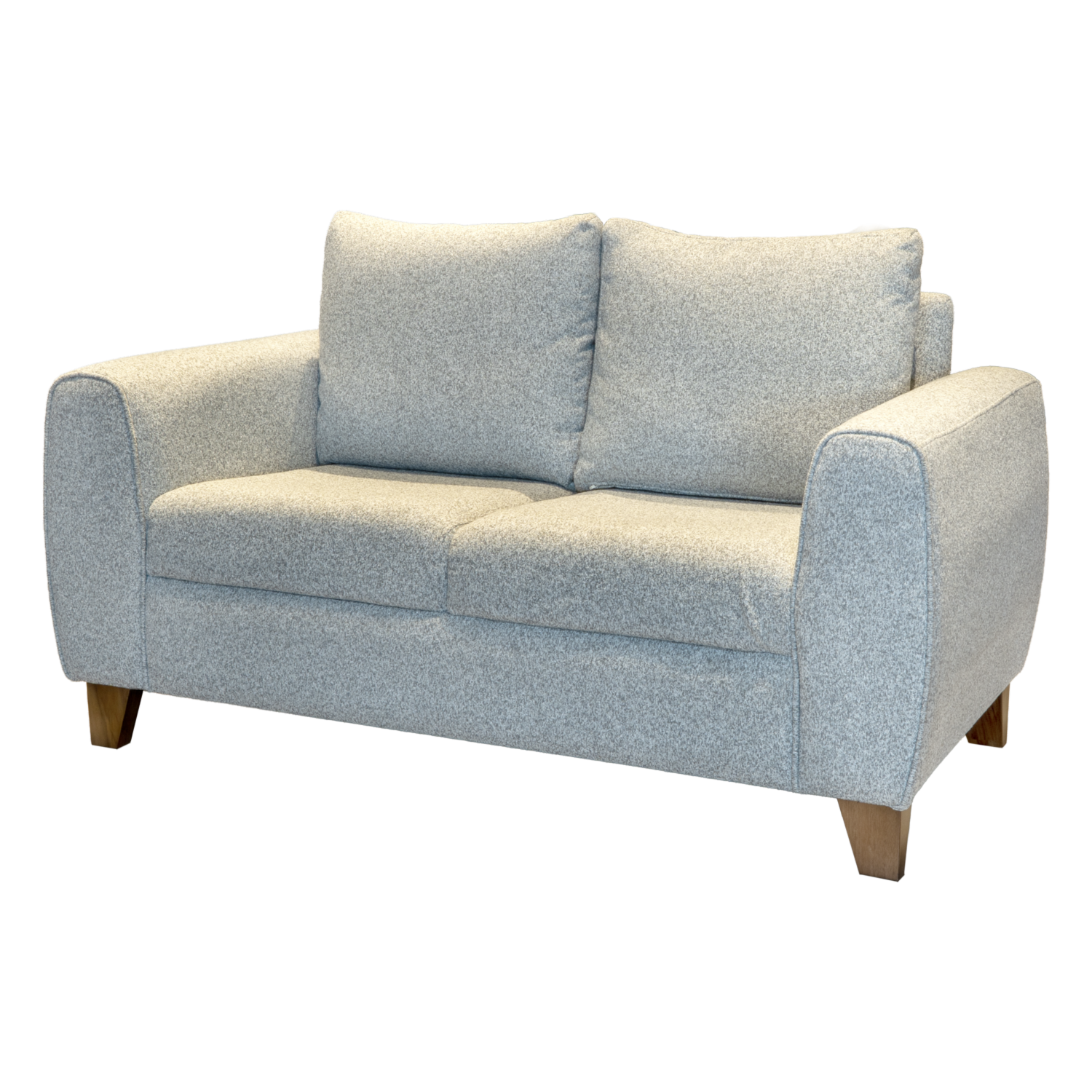 Sofá Doble Dervy Gris VITEFAMA Textil Y Madera