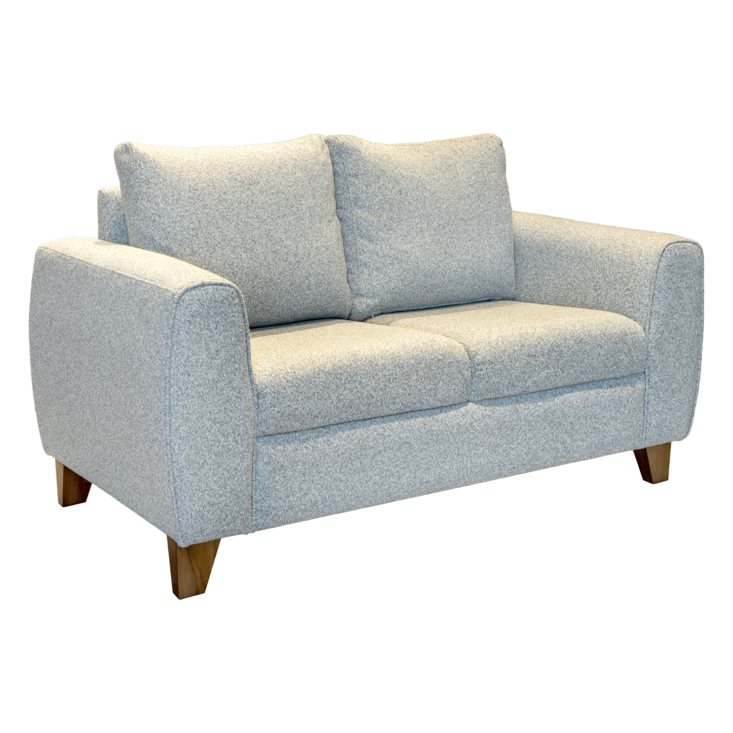 Sofá Doble Dervy Gris VITEFAMA Textil Y Madera