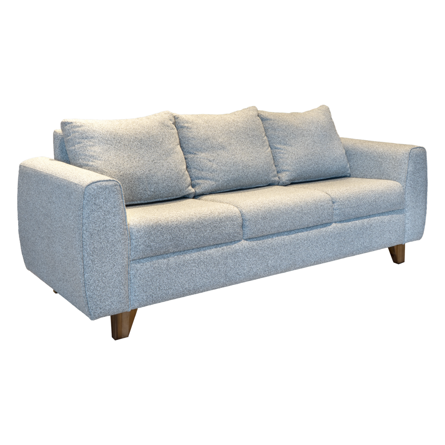 Sofá Triple Dervy Gris VITEFAMA Textil Y Madera