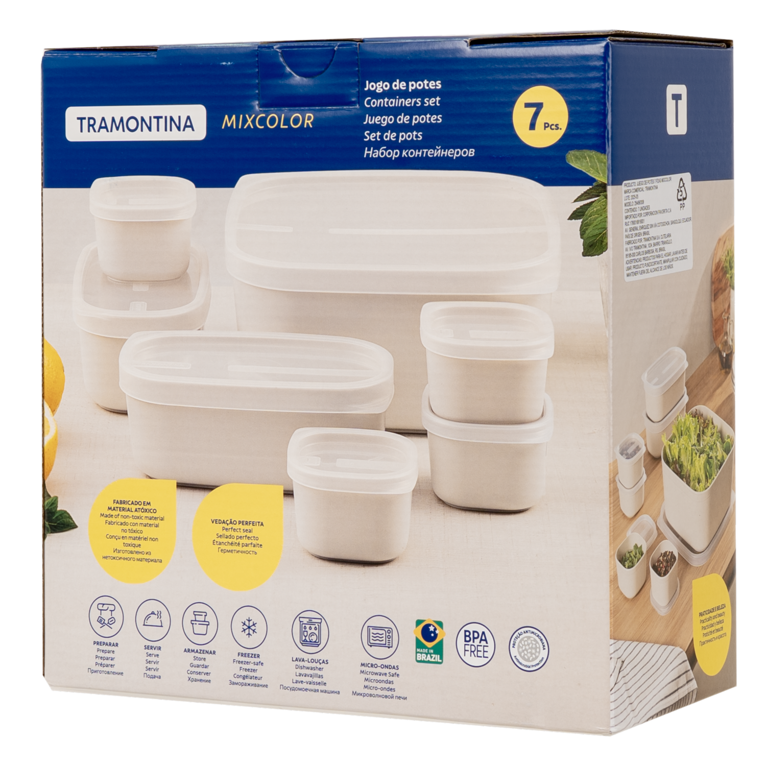 Set Reposteros Varios Colores 7 Piezas TRAMONTINA 5.3 Litros