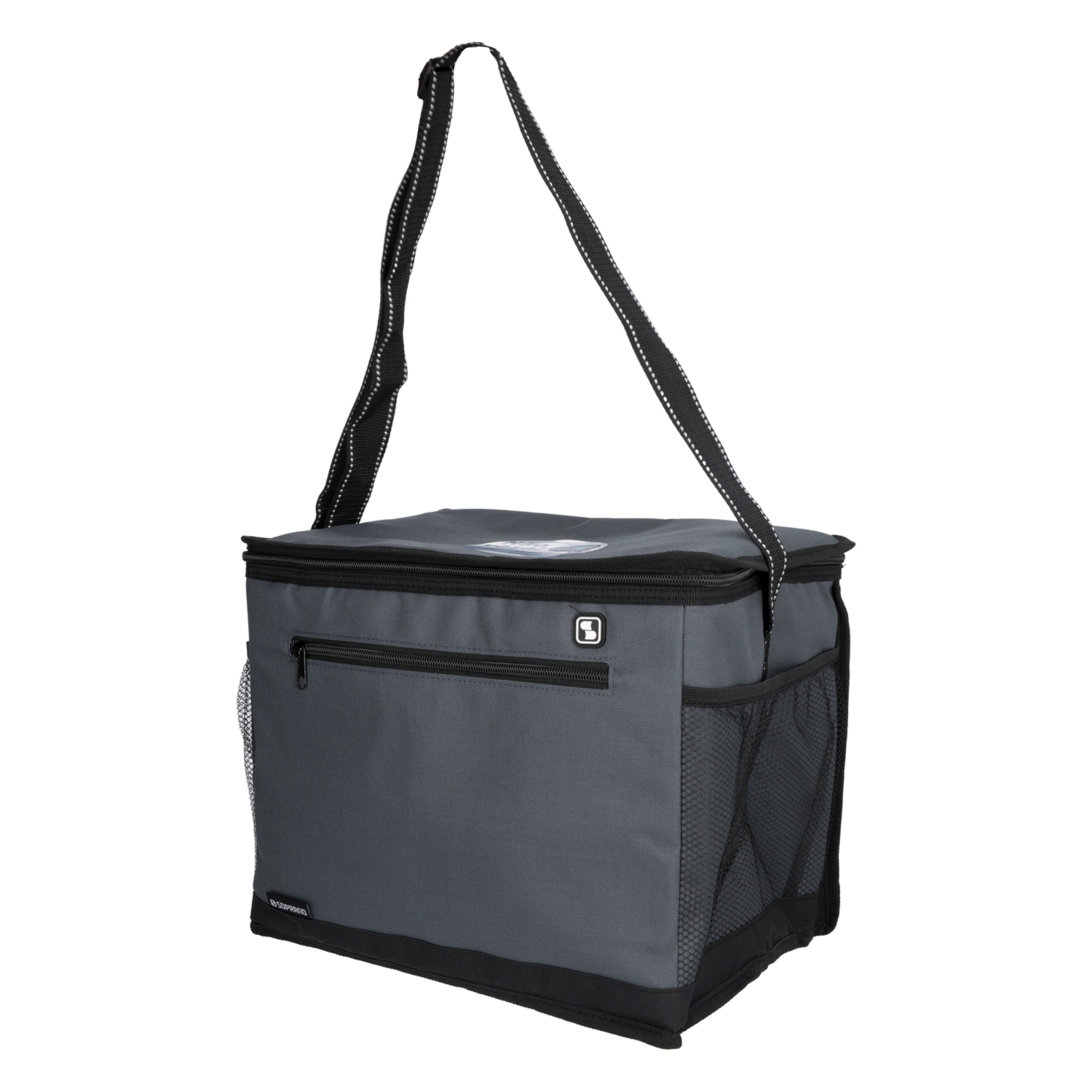 Bolso Térmico Tropical Negro Con Gris SOPRANO 20 Litros