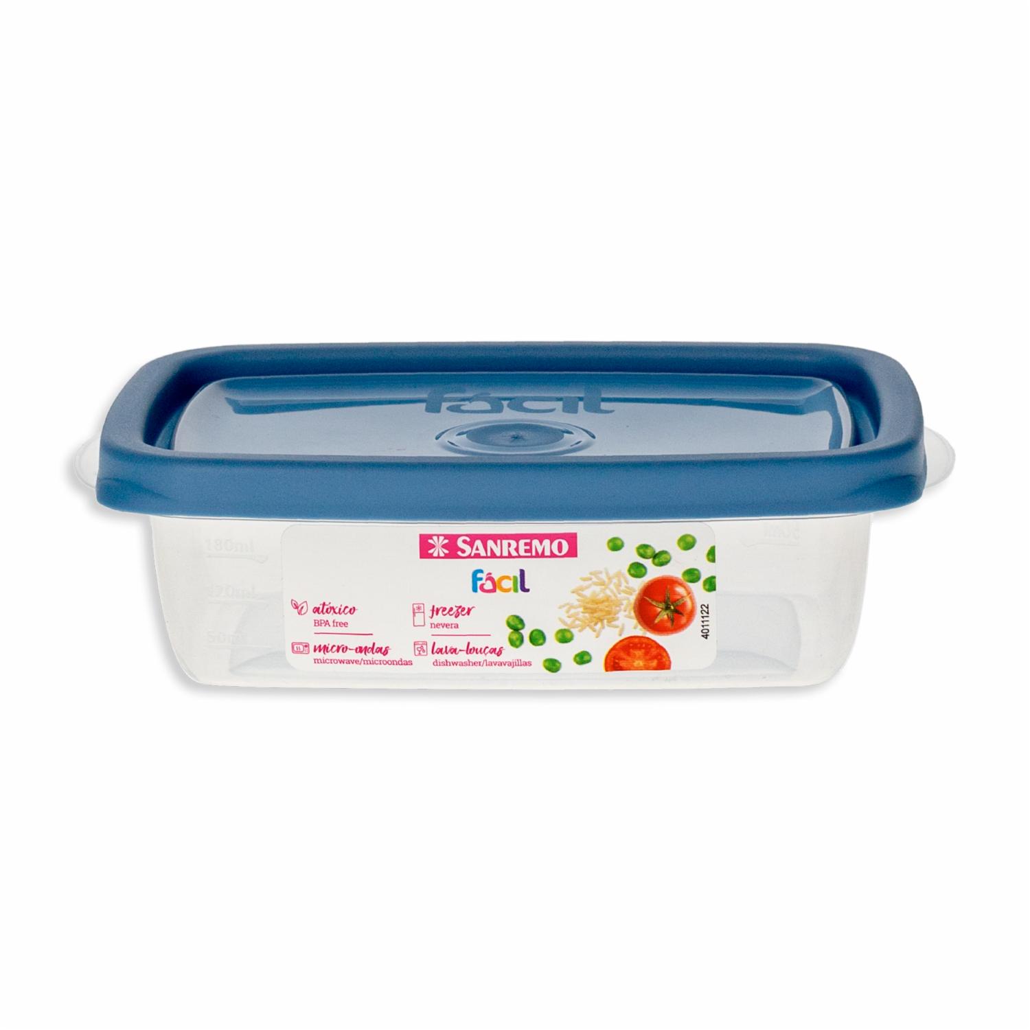 Repostero Hermético Rectangular Azul Fácil SANREMO 280 Ml