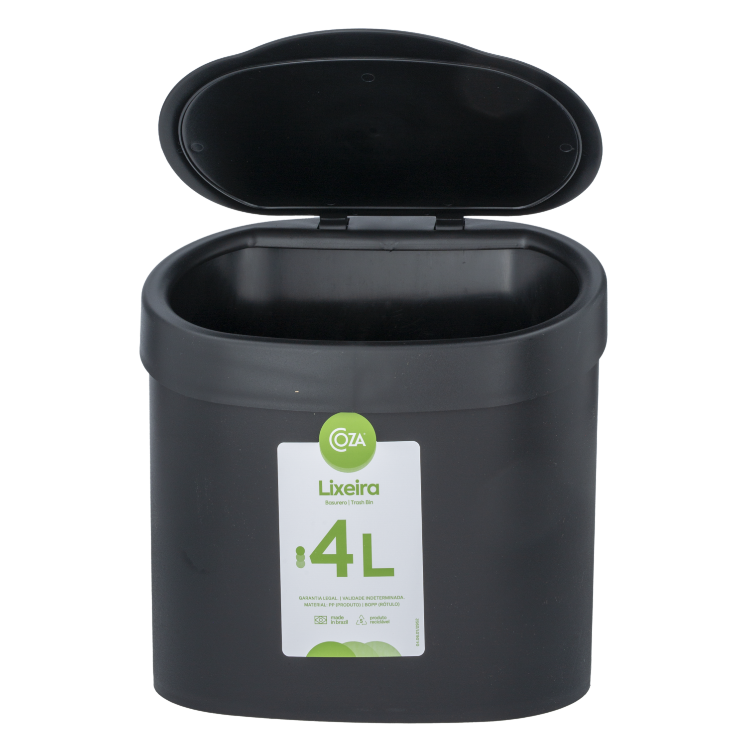 Basurero Para Fregadero Basic Negro COZA 4 Litros