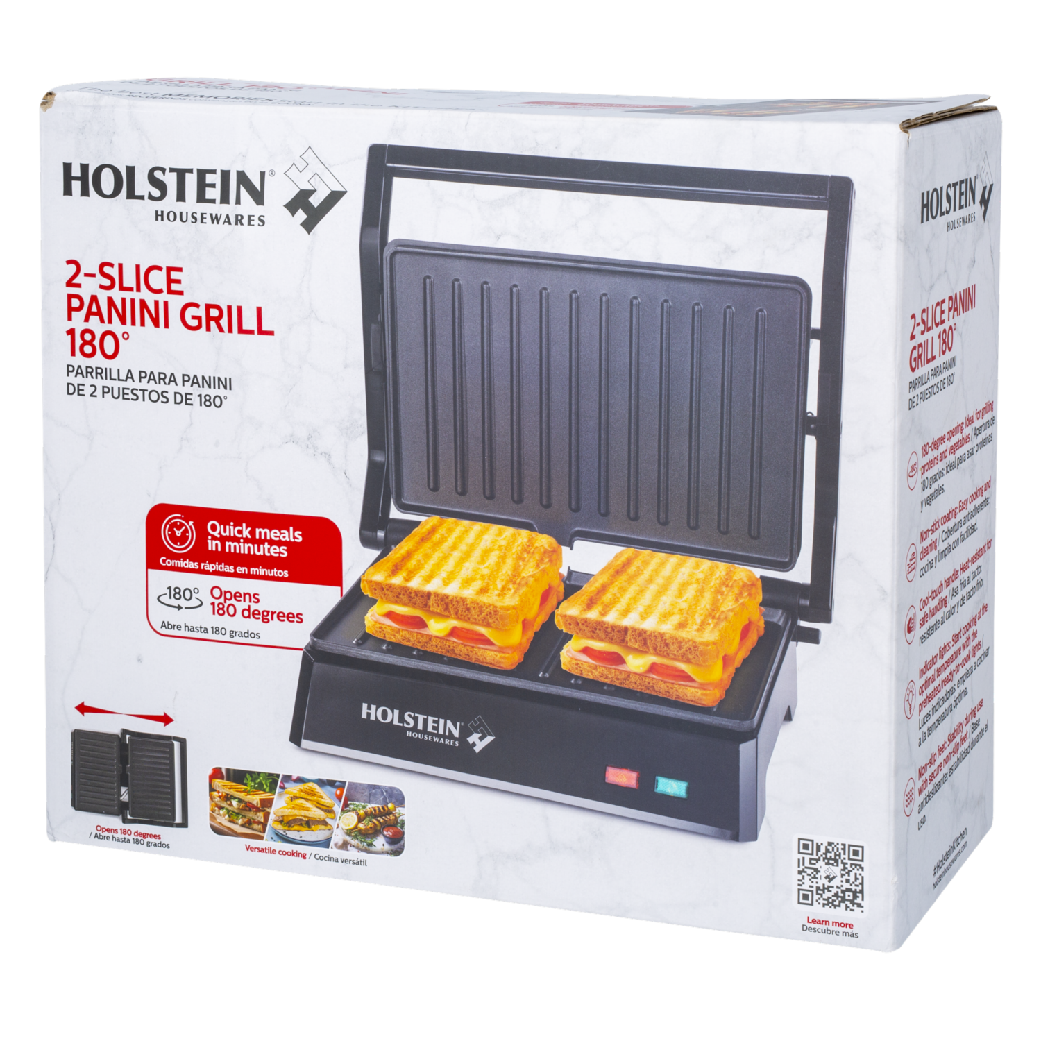 Sanduchera Panini Negro HOLSTEIN 2 Panes