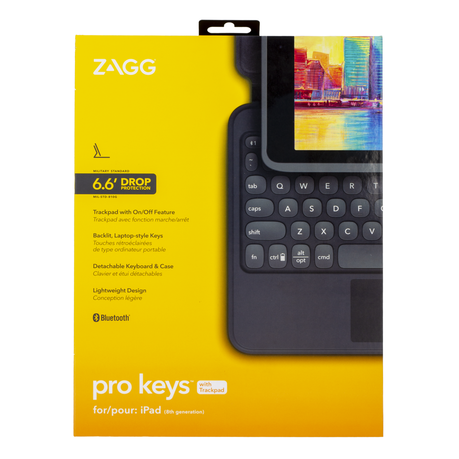 Teclado Pro Keys Con Trackpad Y Estuche Desmontable Para Ipad De 10,2″ ZAGG Inalámbrico