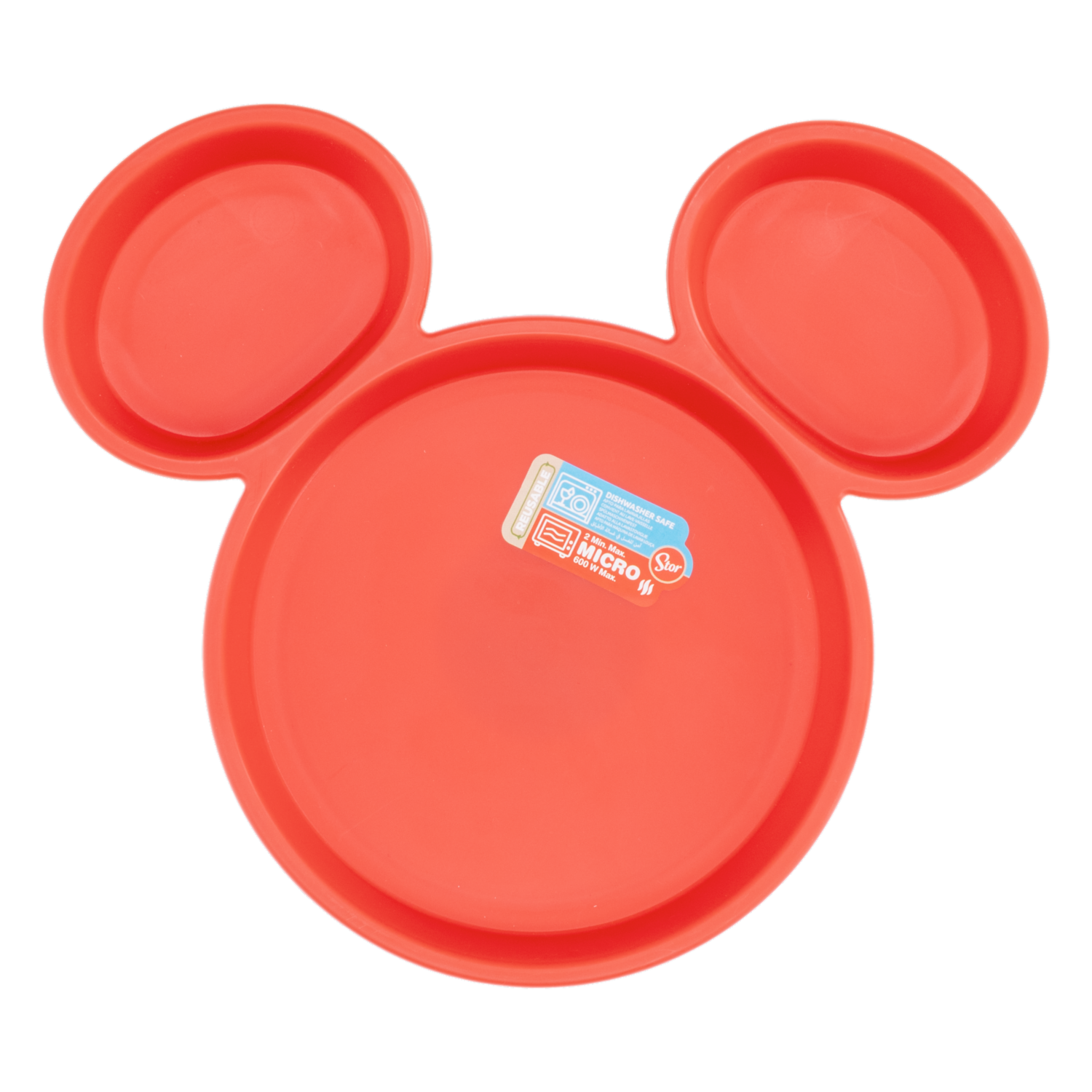 Plato Infantil Con Divisiones Apto Para Microondas Diseño Mickey Mouse True Champions STOR 1 Pieza