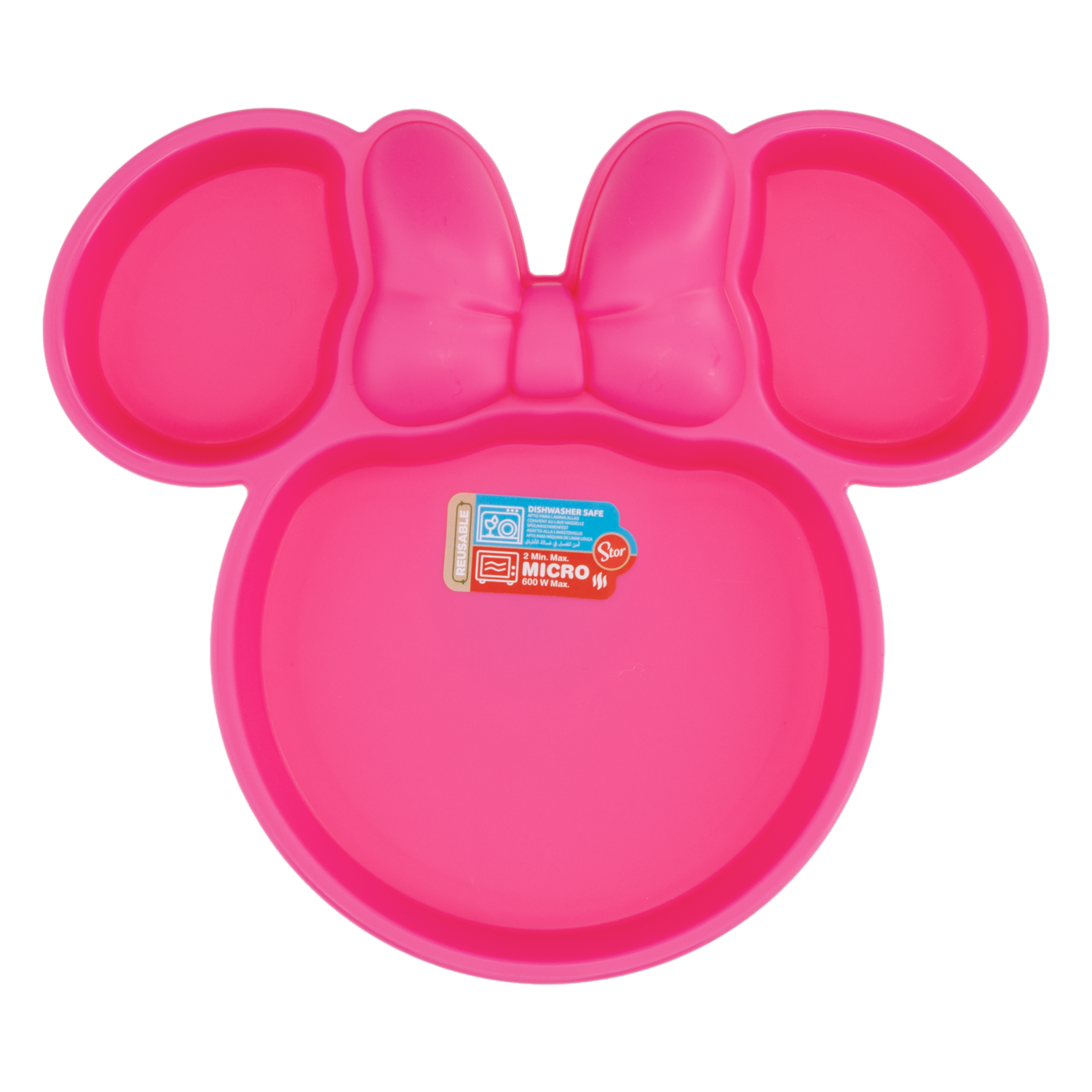 Plato Infantil Con Divisiones Apto Para Microondas Minnie Mouse Shape Sunshine STOR 1 Pieza