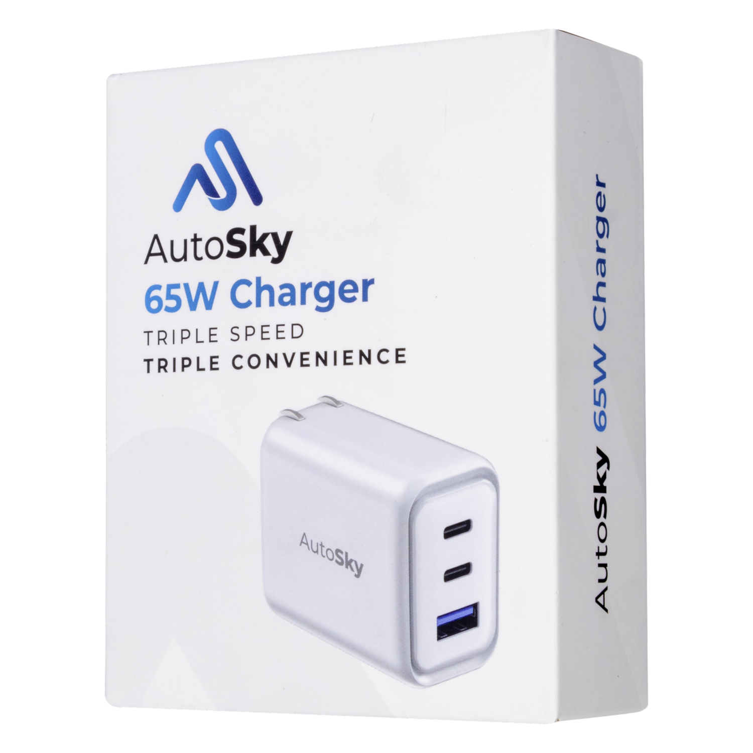 Cargador De Pared Carga Rápida 3 Puertos AUTOSKY 65 W