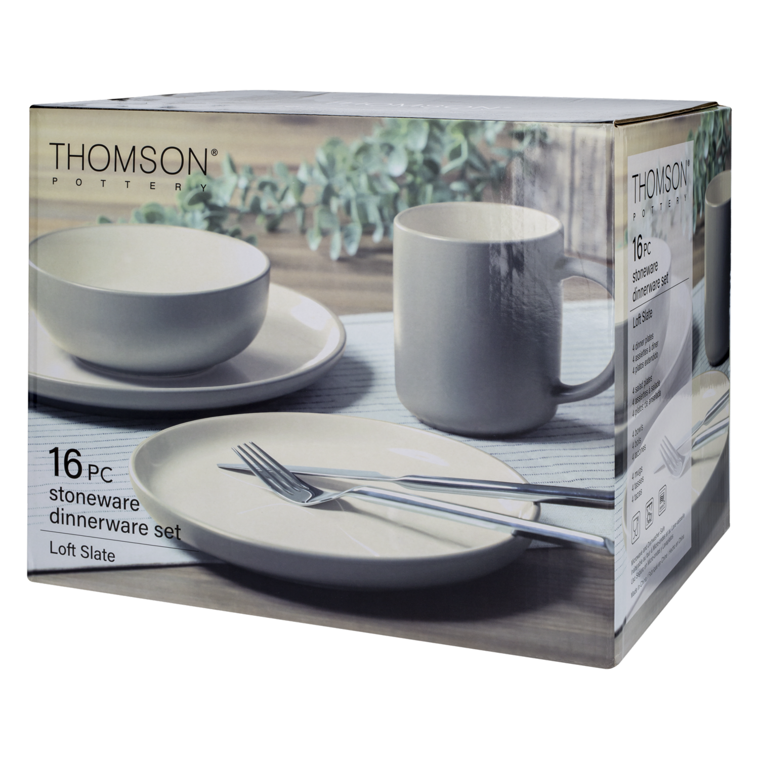 Vajilla Diseño  Loft Slate THOMSON POTTERY 16 Piezas